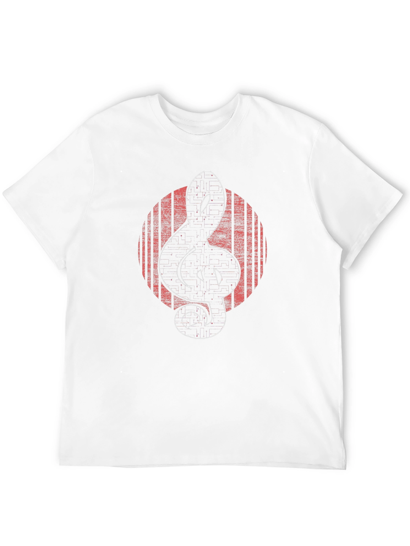 Retro Music Treble Clef Graphic T-Shirt