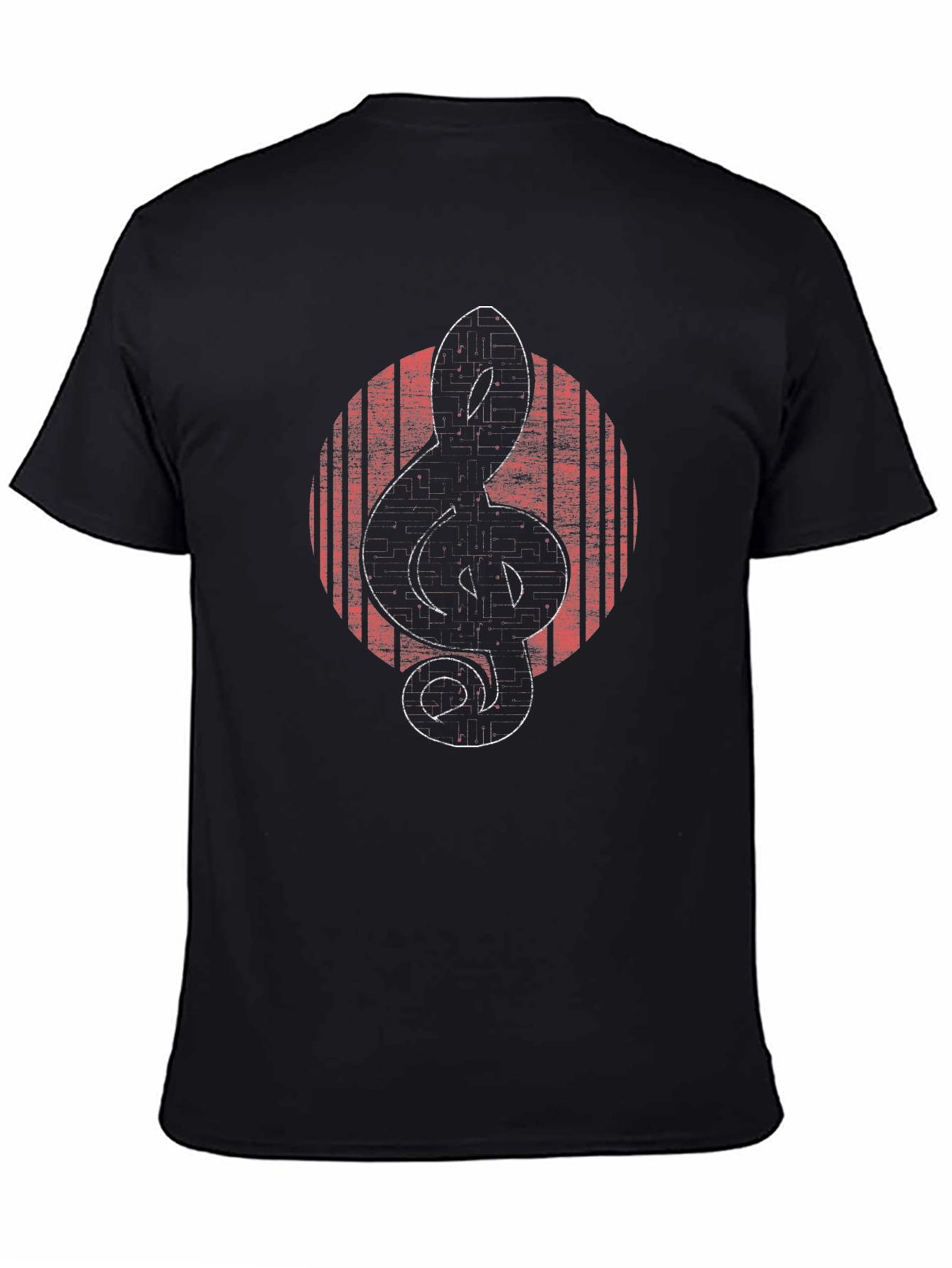 Retro Music Treble Clef Graphic T-Shirt