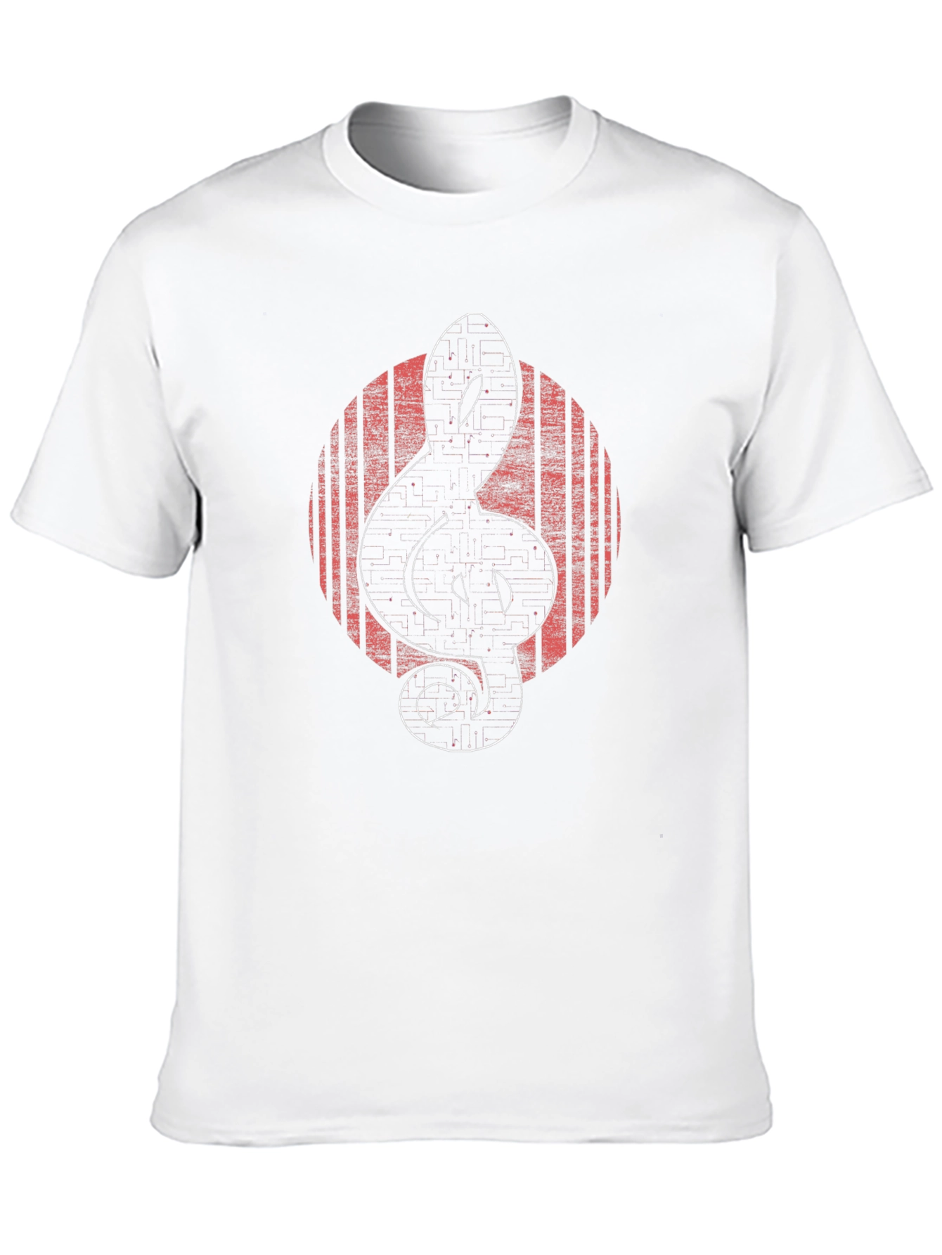 Retro Music Treble Clef Graphic T-Shirt