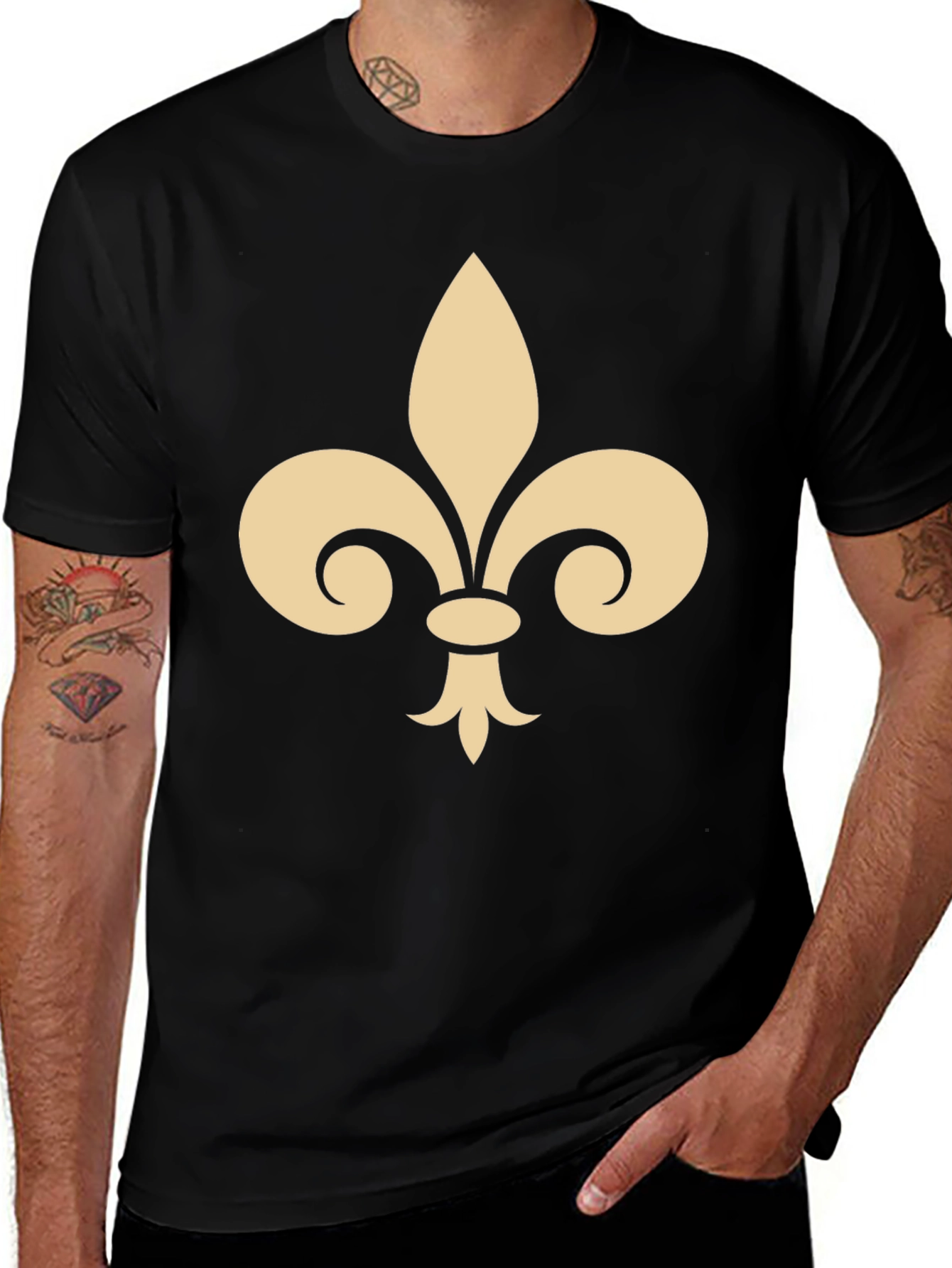 Fleur-de-lis Graphic Black T-Shirt