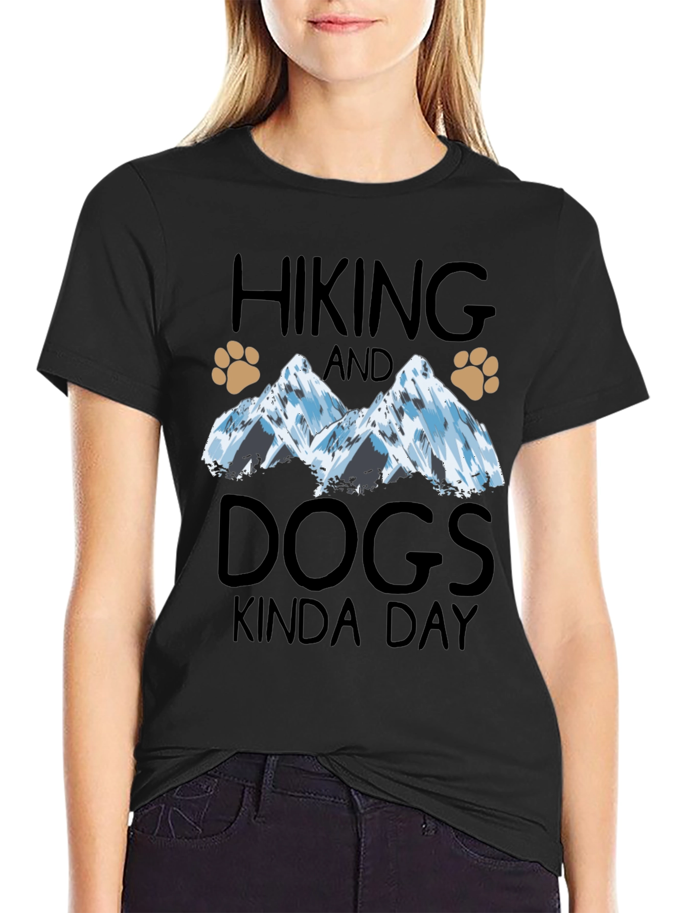 Hiking and Dogs Graphic T-Shirt