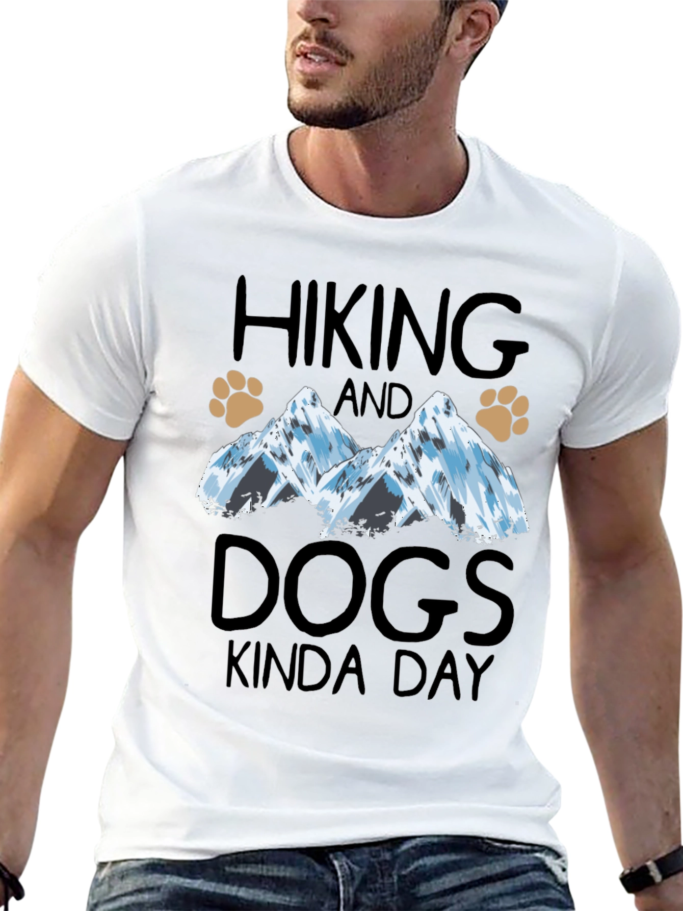 Hiking and Dogs Graphic T-Shirt