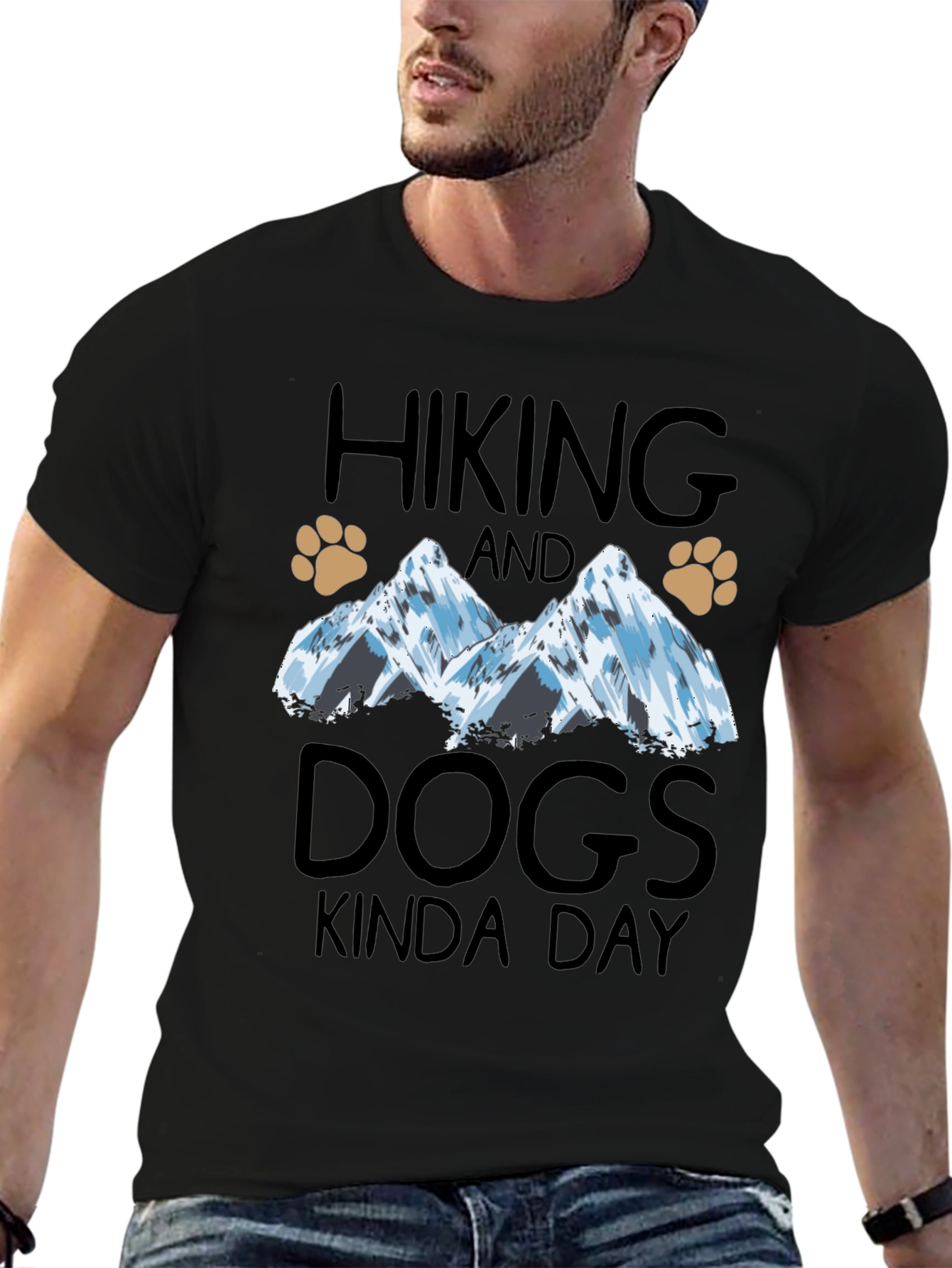 Hiking and Dogs Graphic T-Shirt