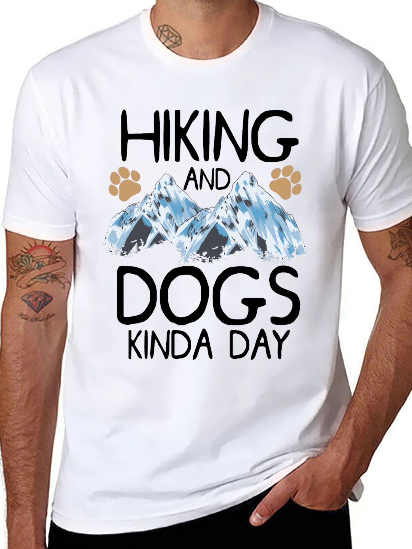 Hiking and Dogs Graphic T-Shirt