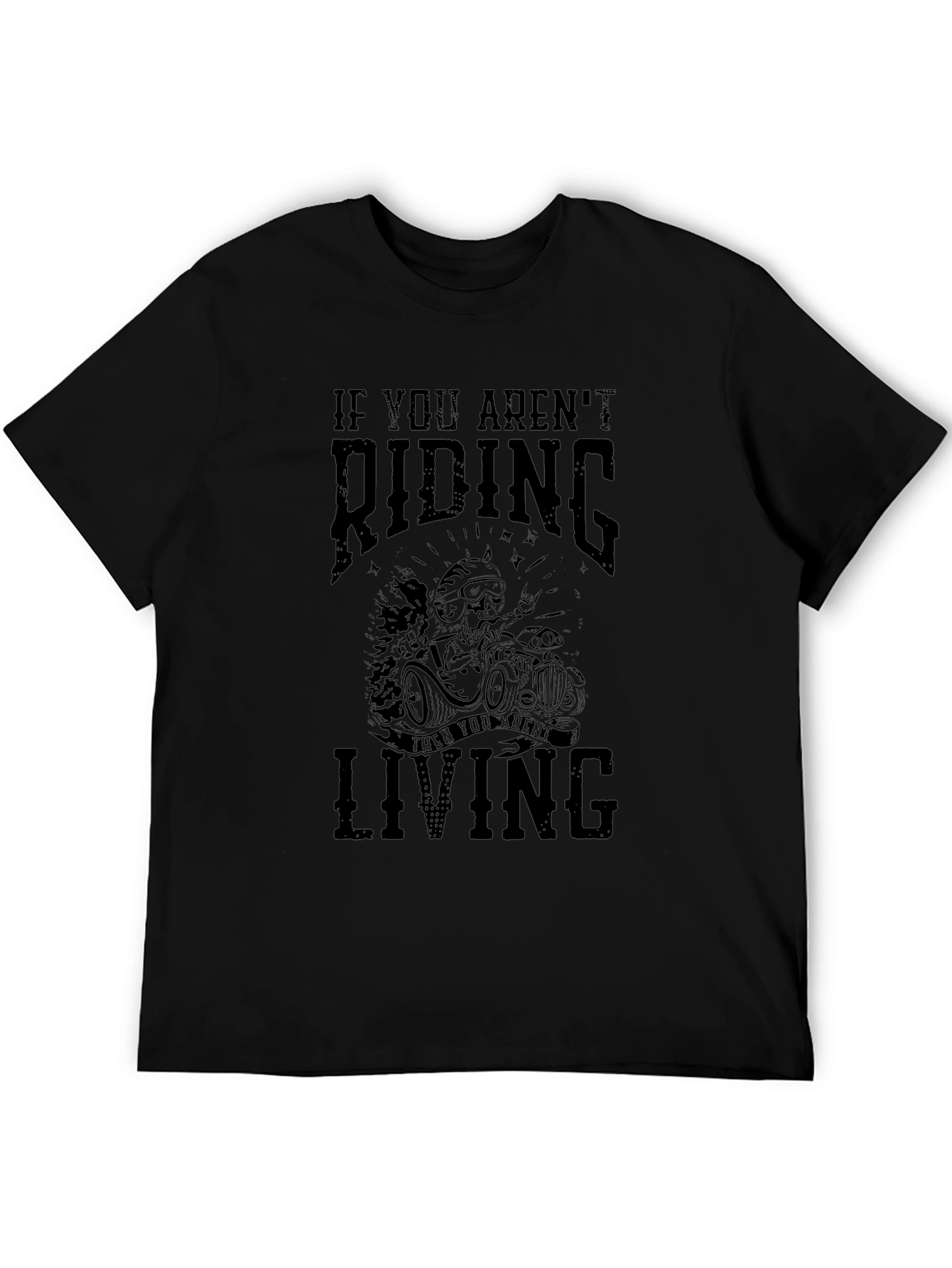 Riding Skeleton Graphic T-Shirt - Live to Ride