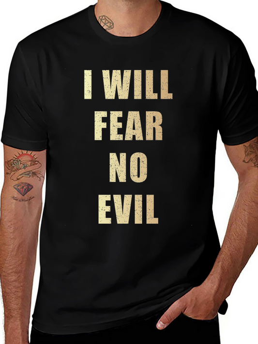 I Will Fear No Evil Black Graphic Tee