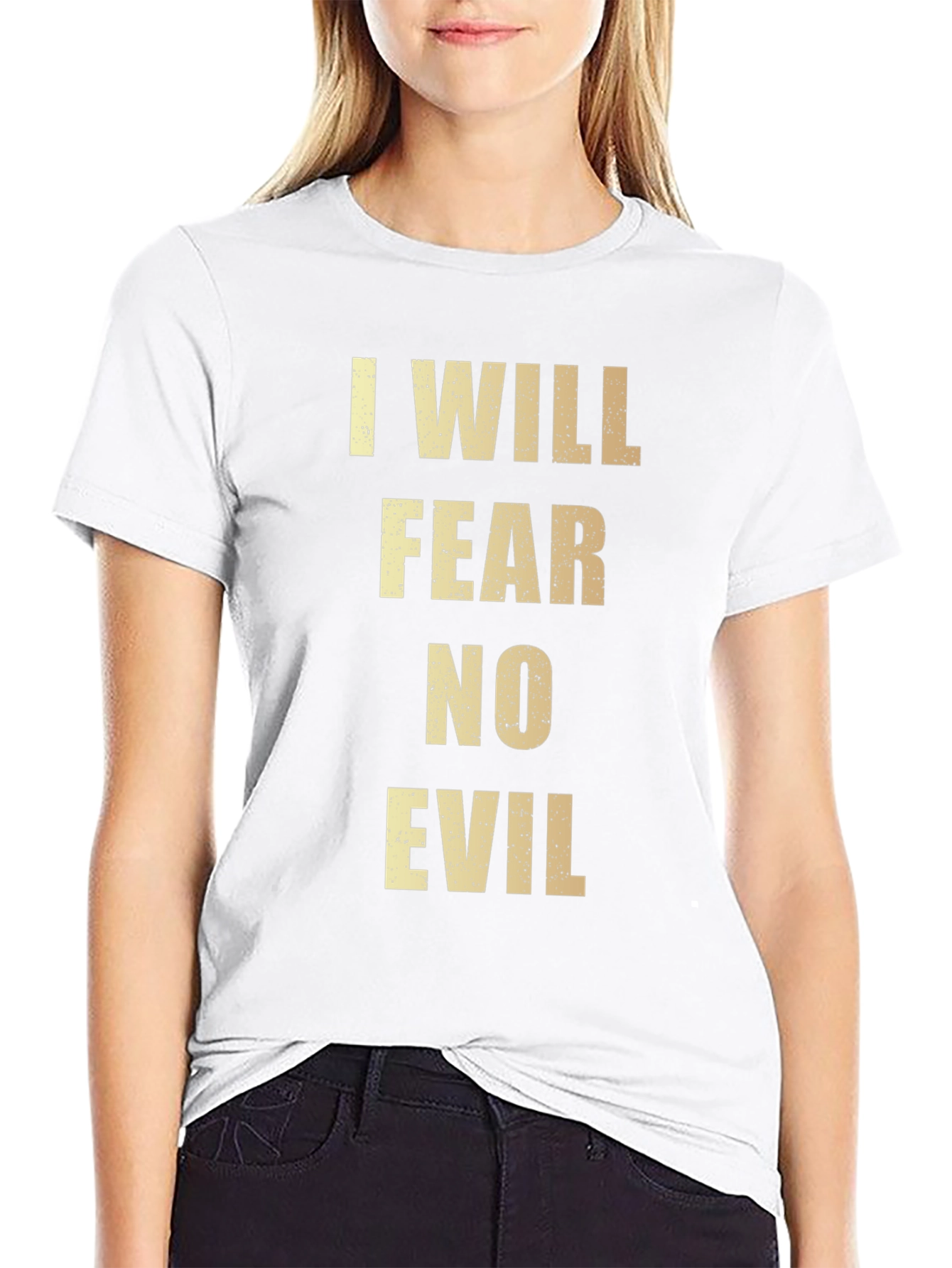 I Will Fear No Evil Black Graphic Tee