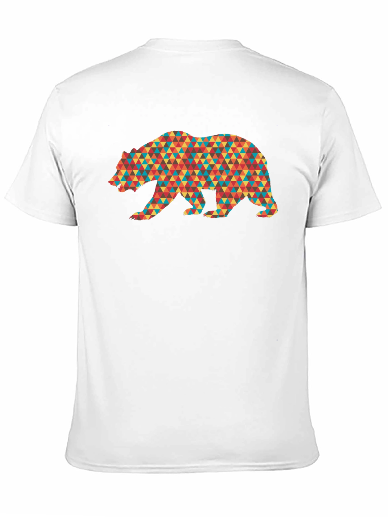 Geometric Bear Graphic Tee - Mens Black T-Shirt