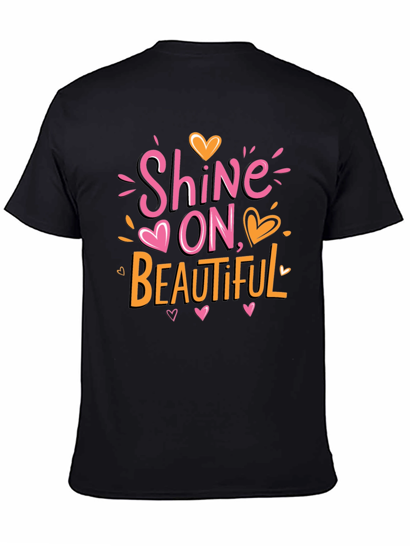 Shine On Beautiful Graphic Print Crew Neck T-Shirt
