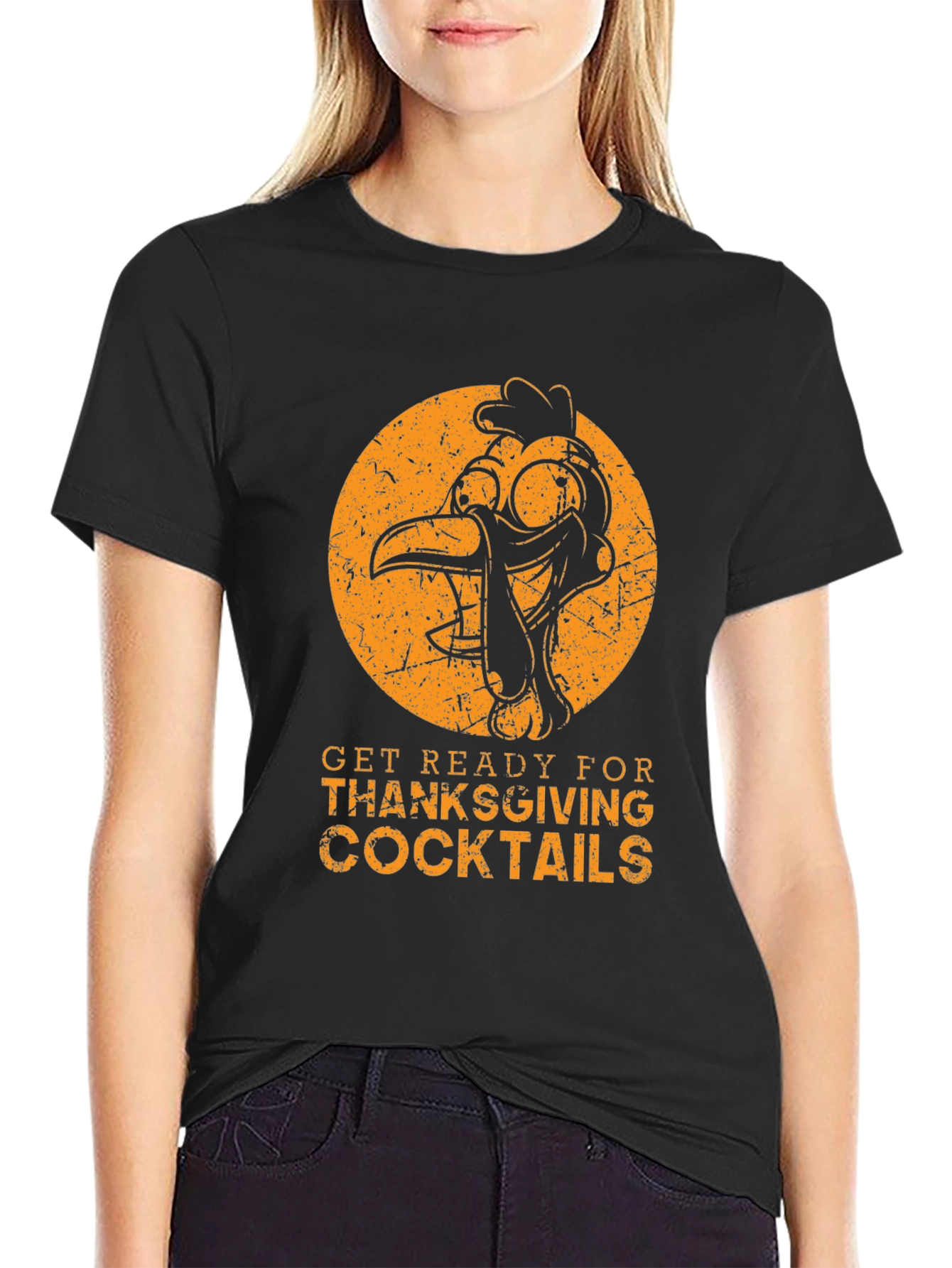 Thanksgiving Cocktails T-Shirt - Turkey Graphic Tee