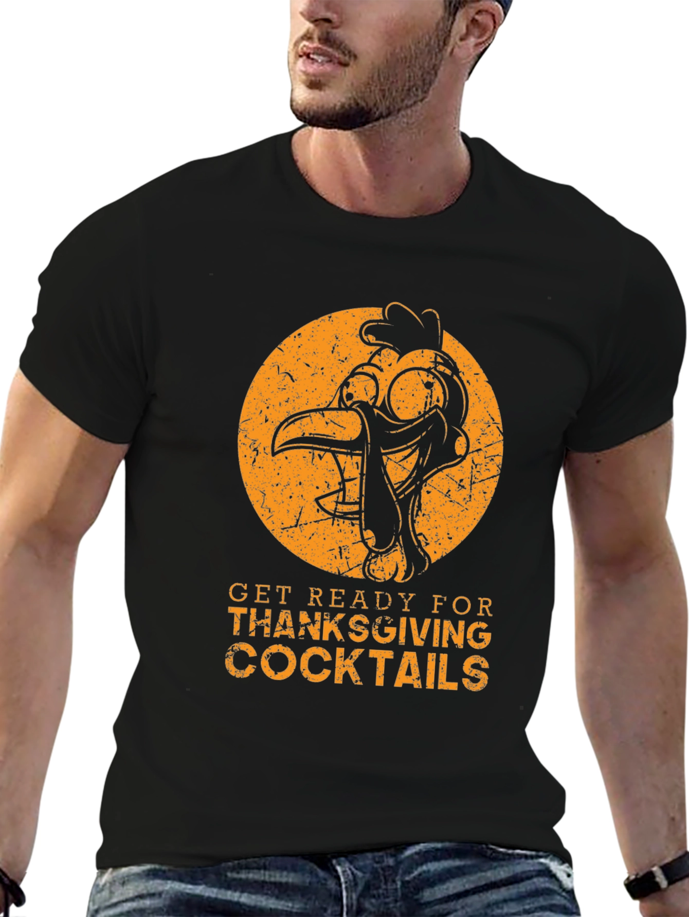 Thanksgiving Cocktails T-Shirt - Turkey Graphic Tee