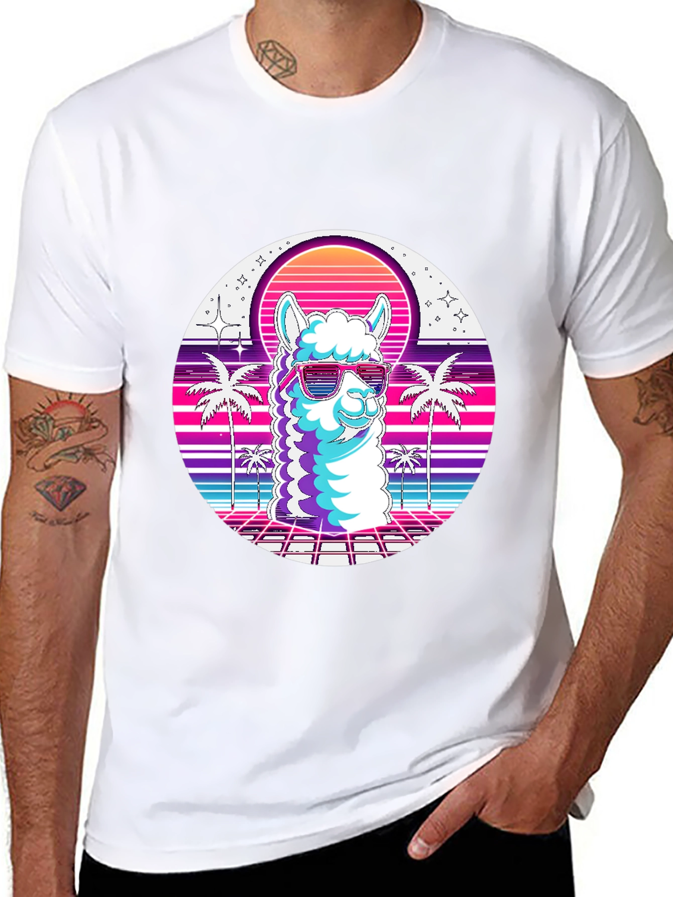 Retro Llama Graphic Tee