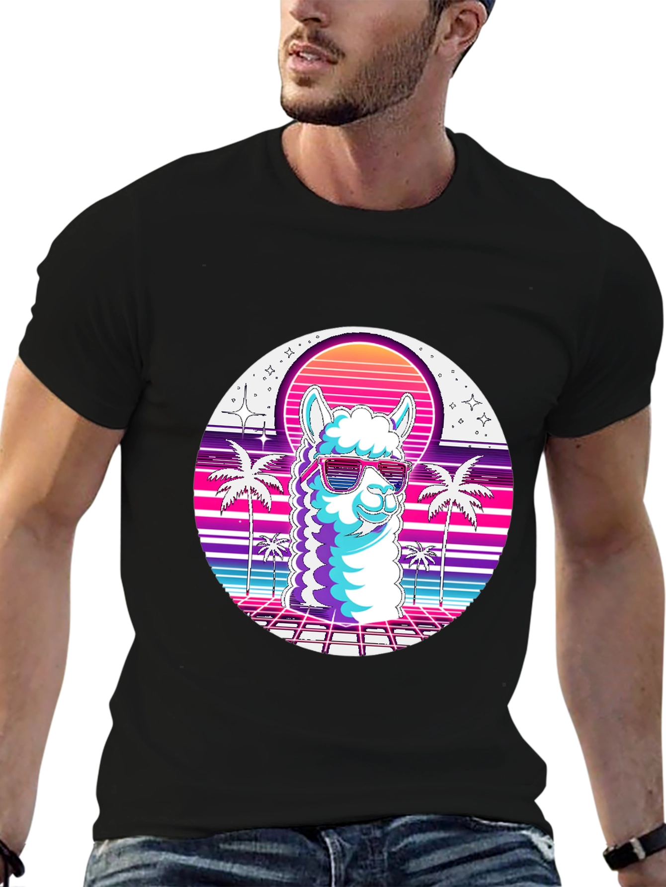 Retro Llama Graphic Tee