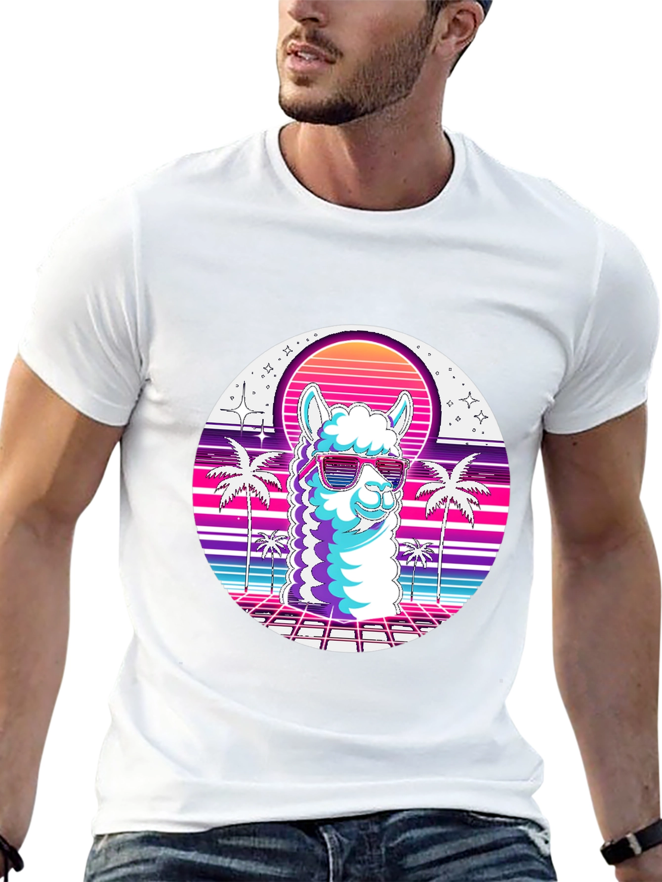 Retro Llama Graphic Tee