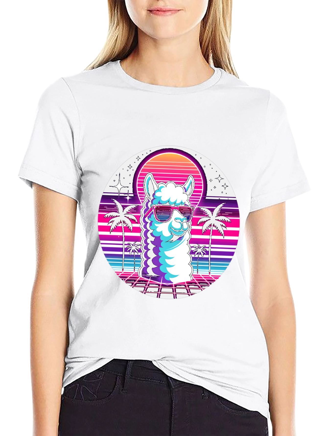 Retro Llama Graphic Tee
