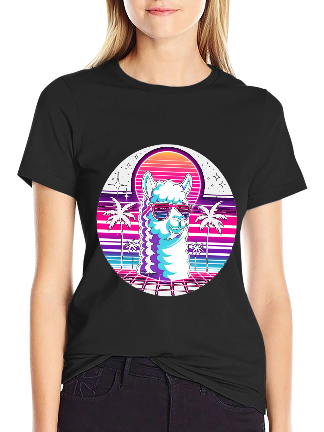 Retro Llama Graphic Tee
