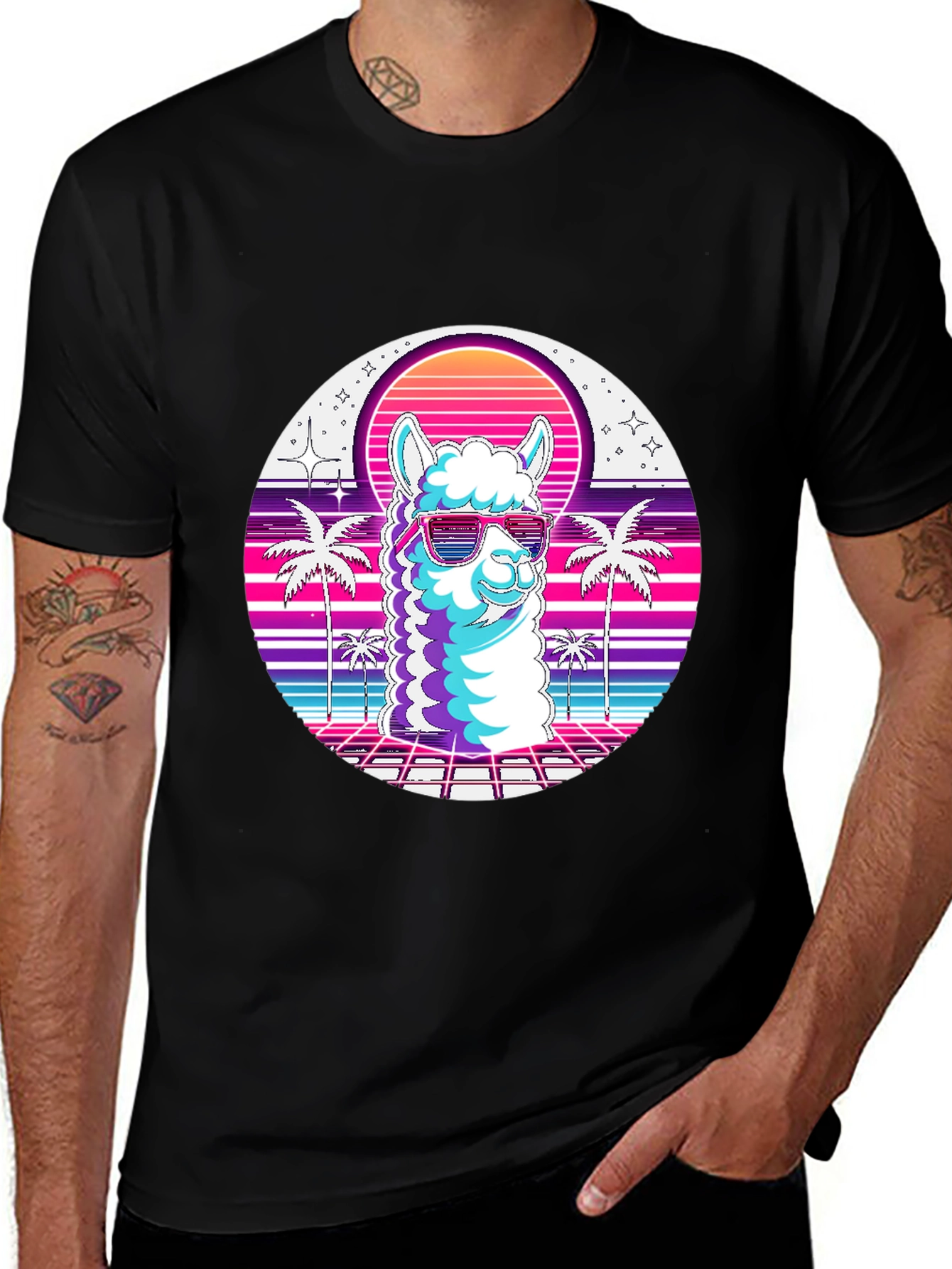Retro Llama Graphic Tee