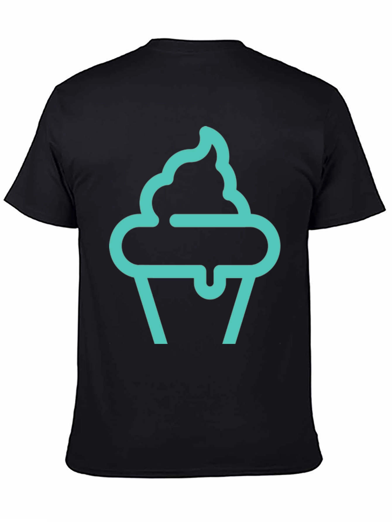 Cupcake Graphic Tee - Black Cotton Comfort
