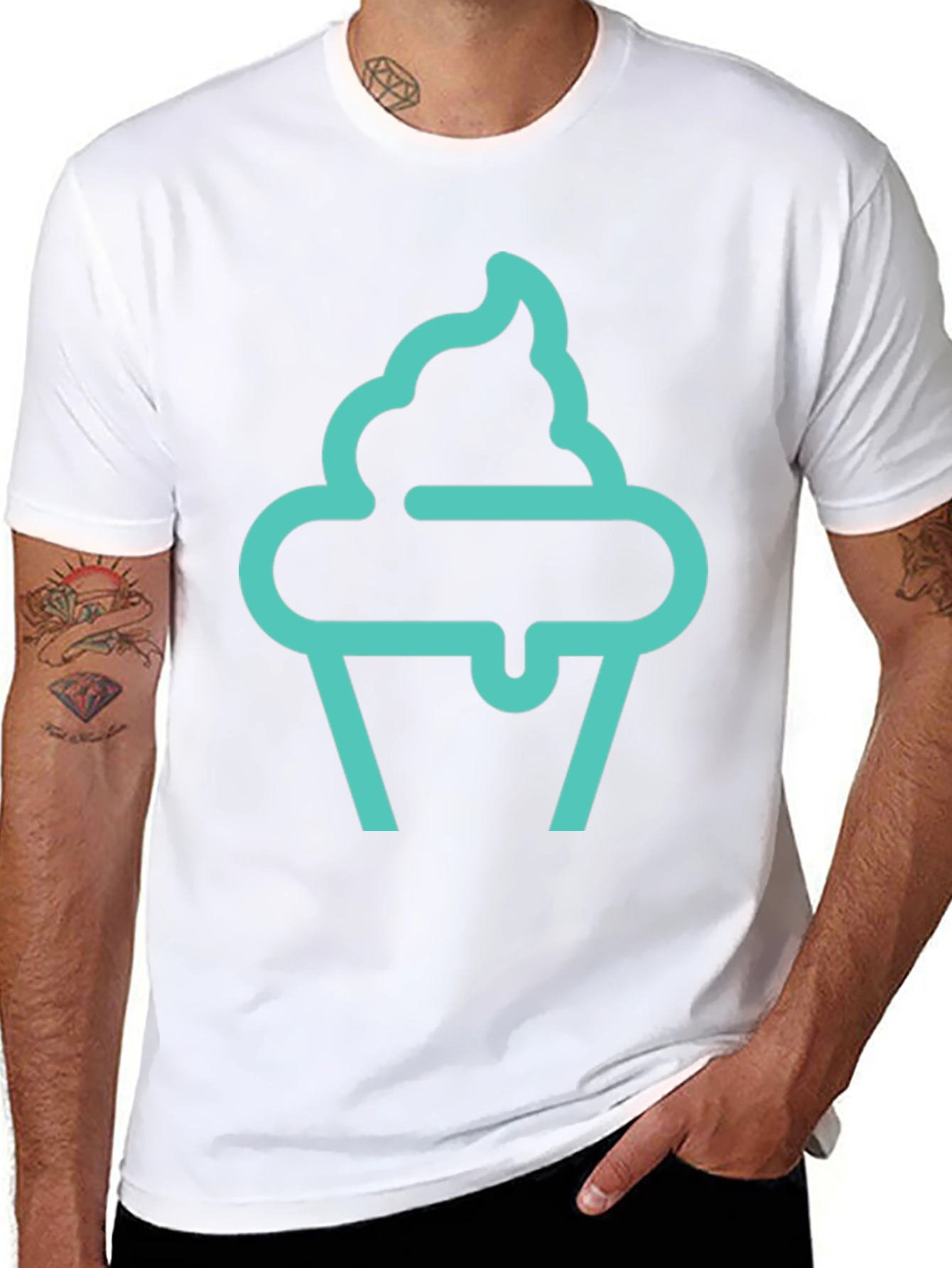 Cupcake Graphic Tee - Black Cotton Comfort