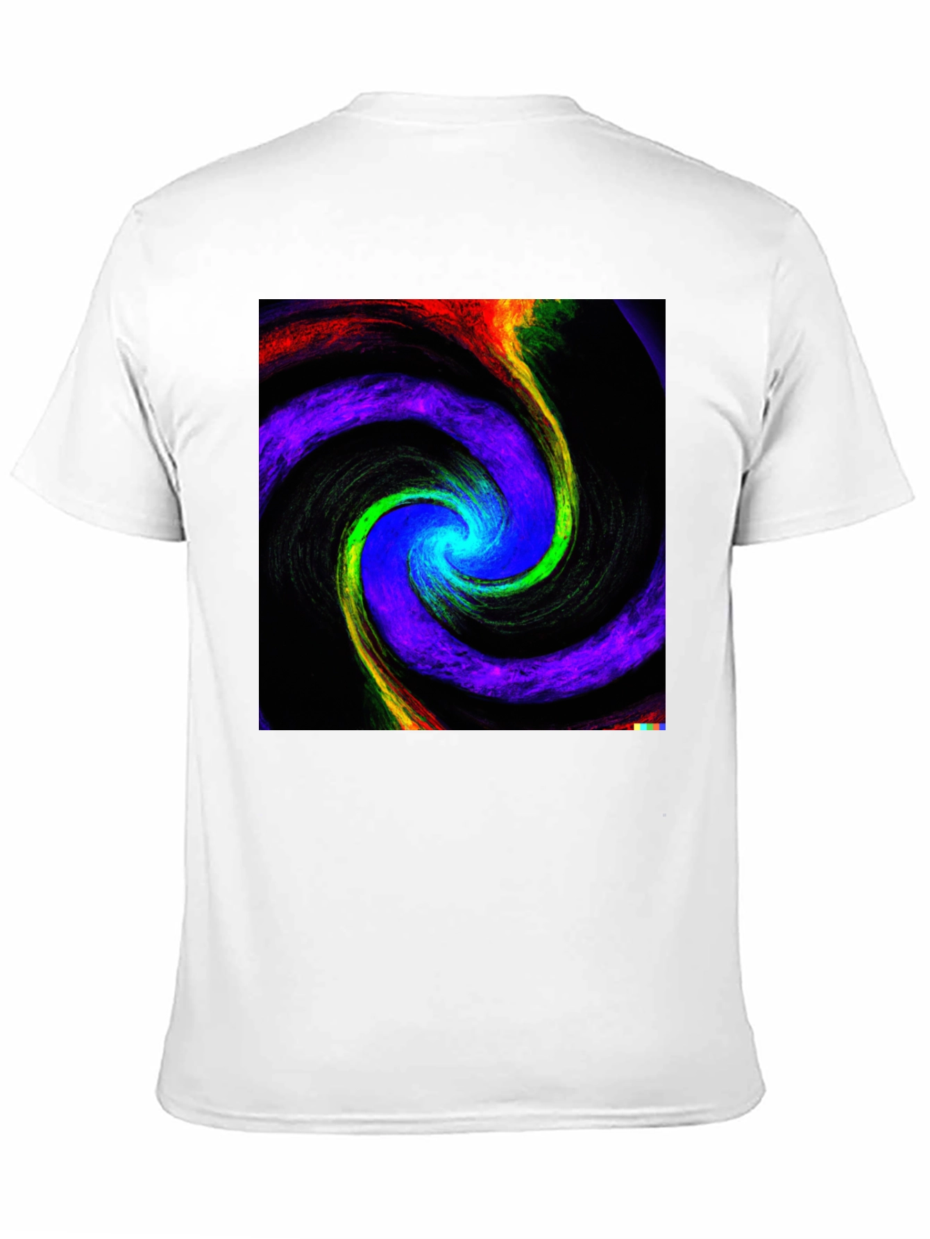 Cosmic Swirl Graphic Tee - Black