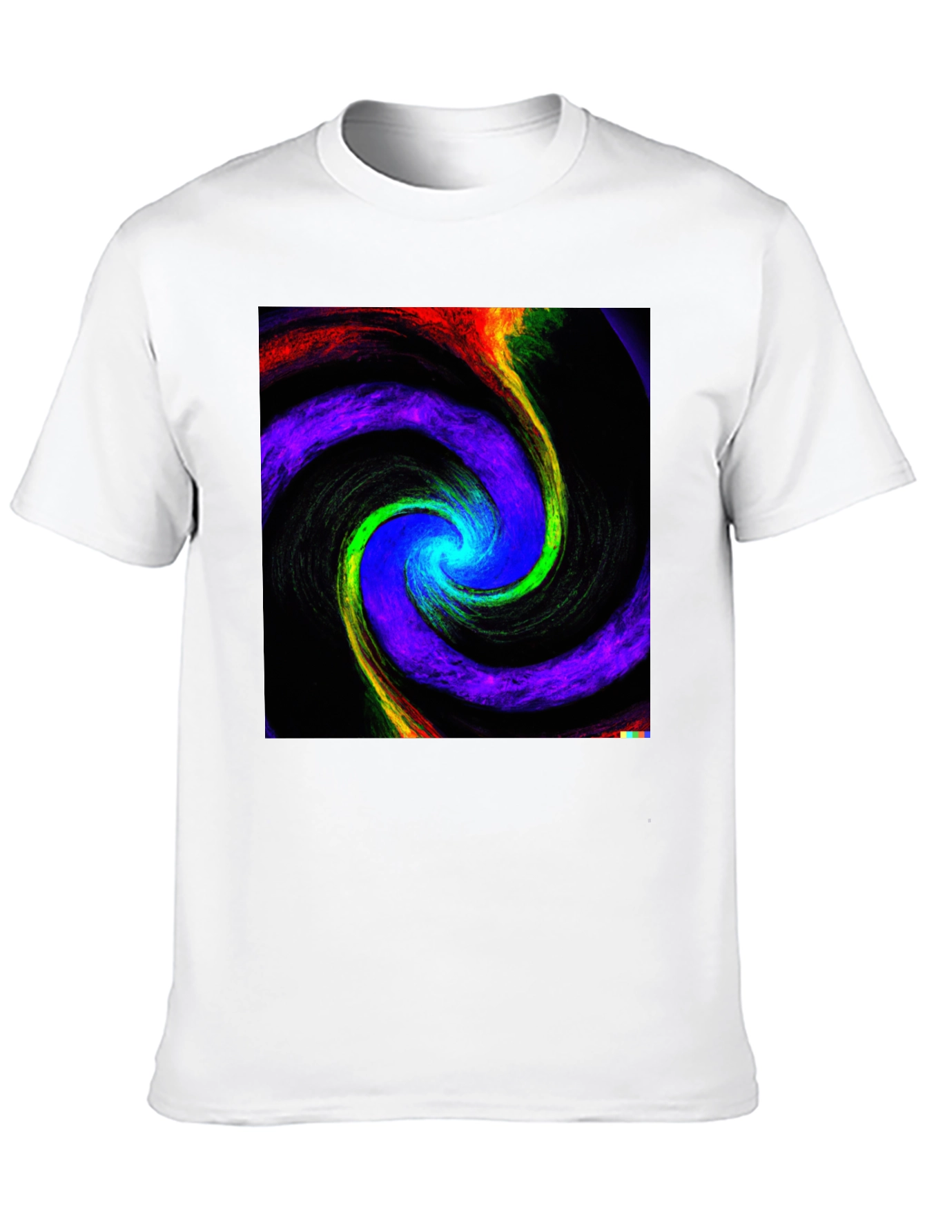 Cosmic Swirl Graphic Tee - Black