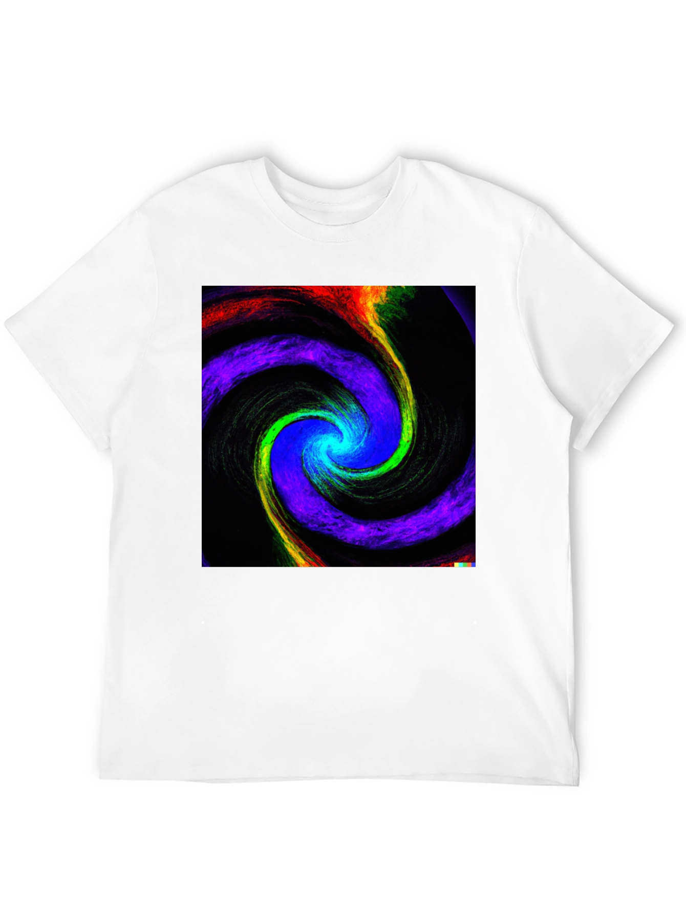Cosmic Swirl Graphic Tee - Black