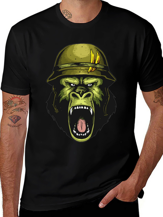 Gorilla Soldier Graphic Tee - Black