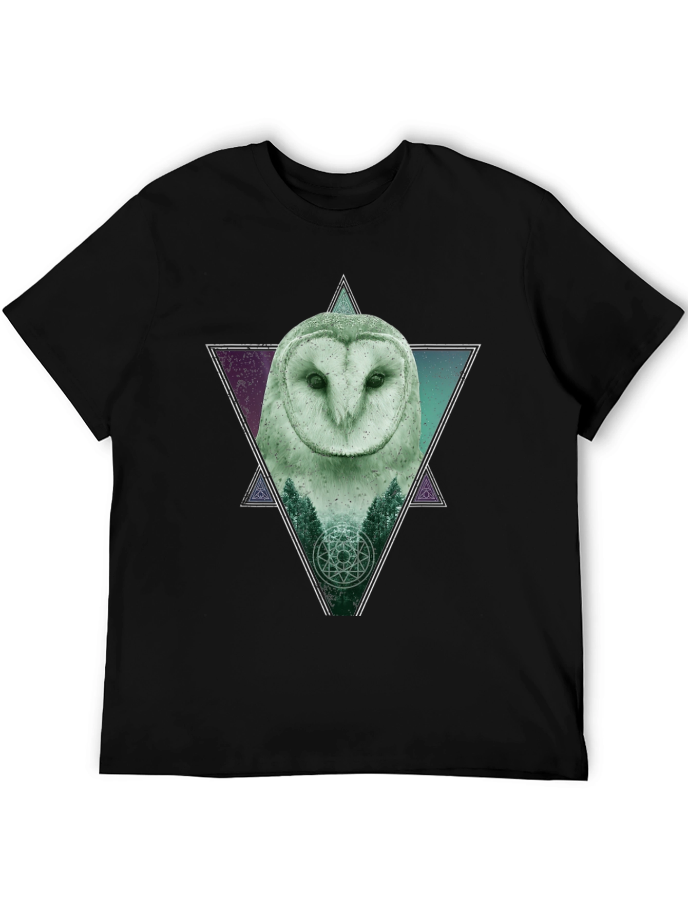 Owl Graphic T-Shirt - Mens Black Tee