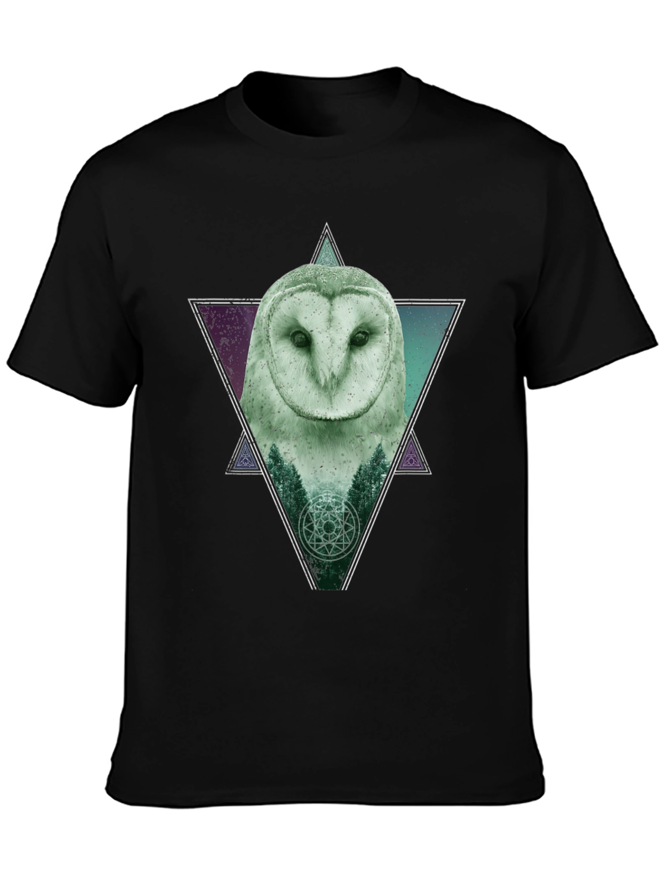 Owl Graphic T-Shirt - Mens Black Tee