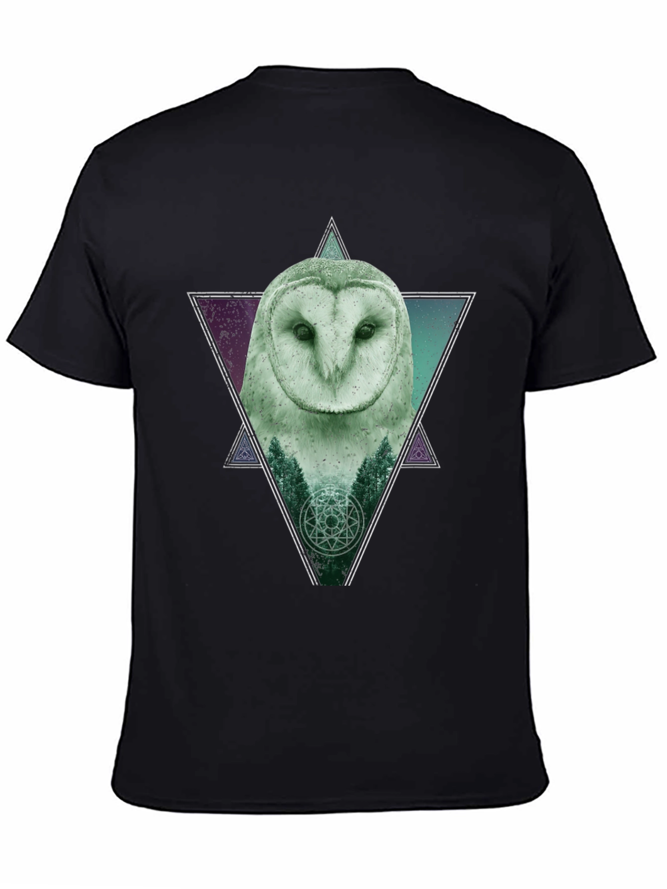 Owl Graphic T-Shirt - Mens Black Tee