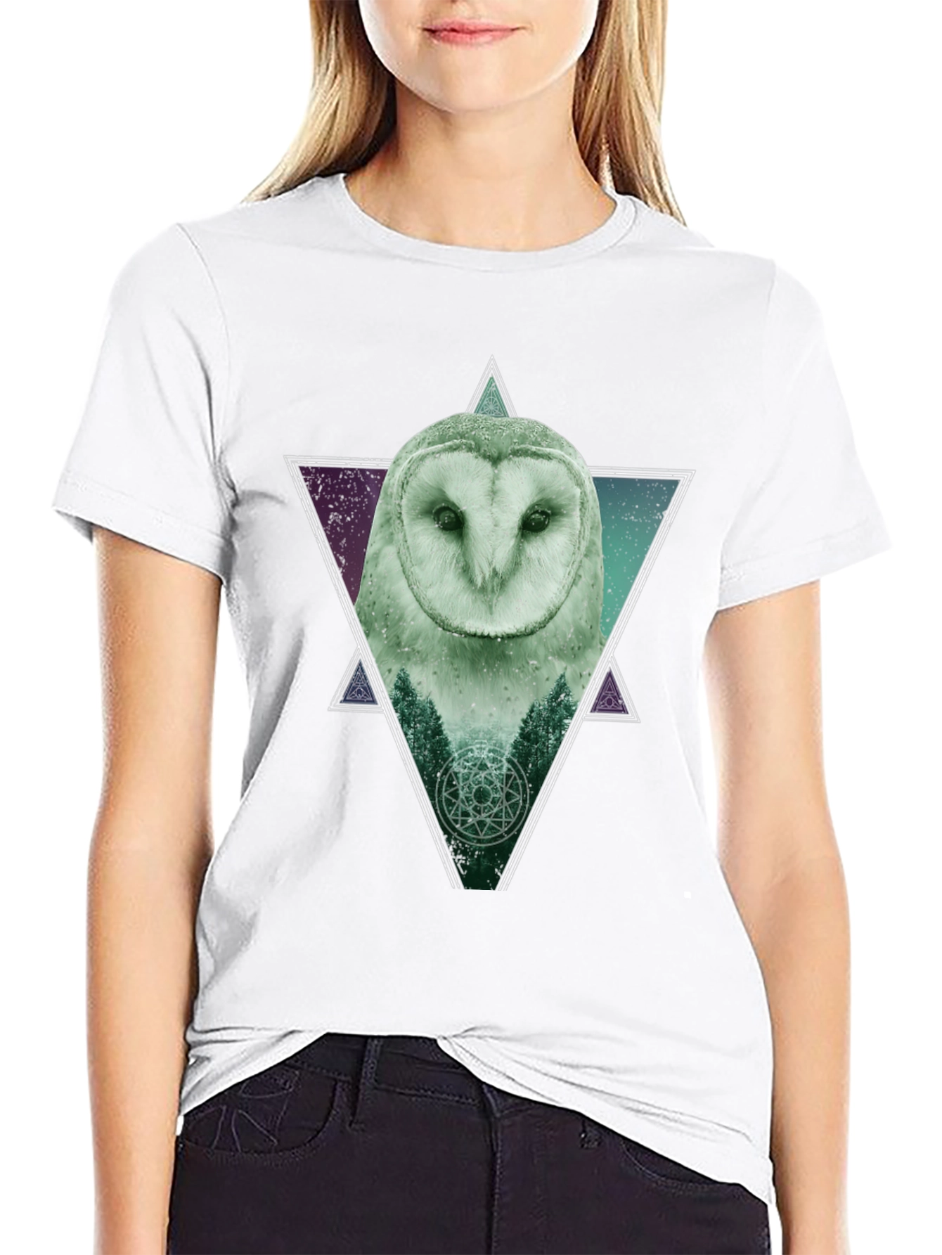 Owl Graphic T-Shirt - Mens Black Tee