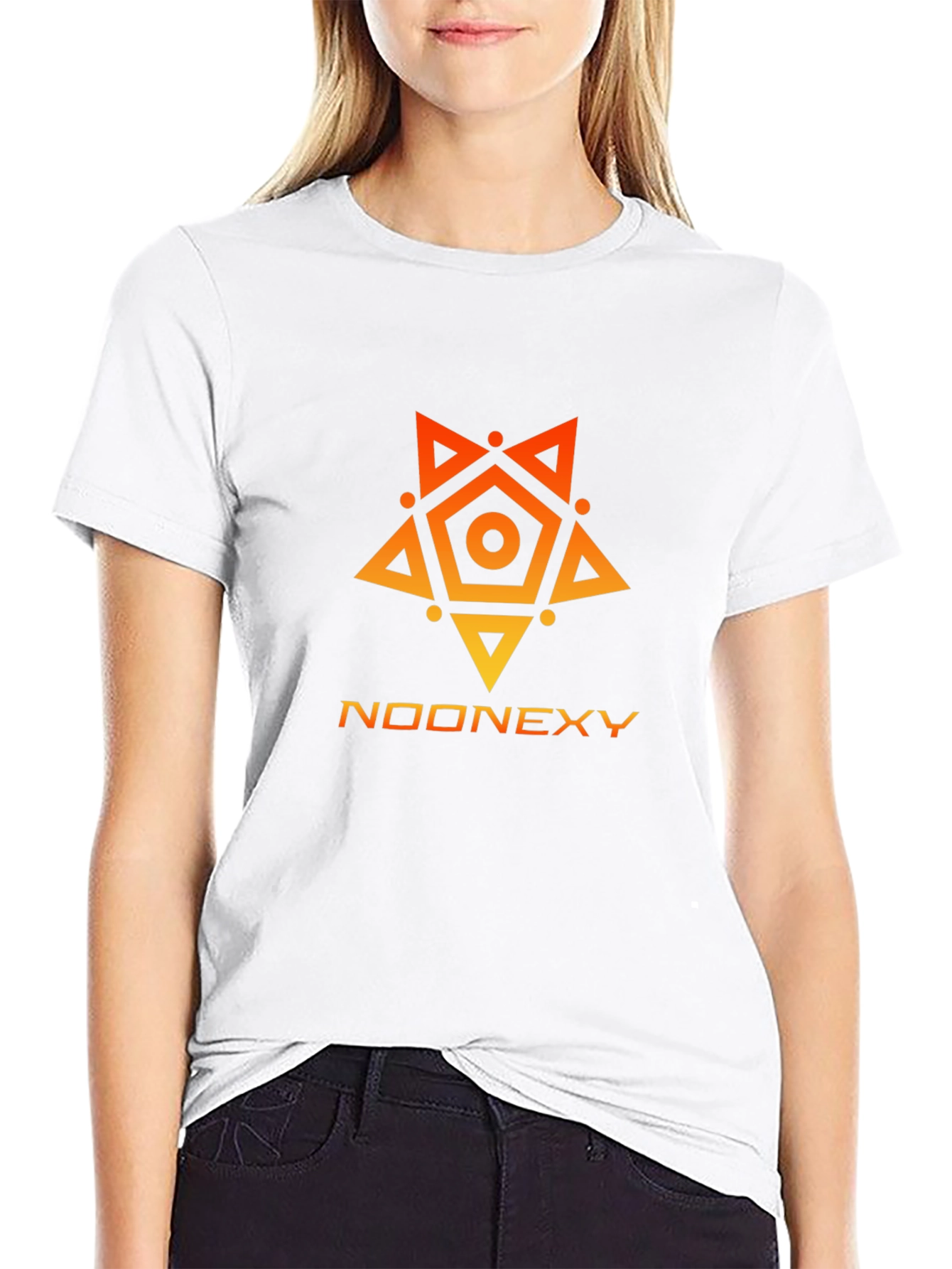 Geometric Graphic Print T-Shirt - Noonexy