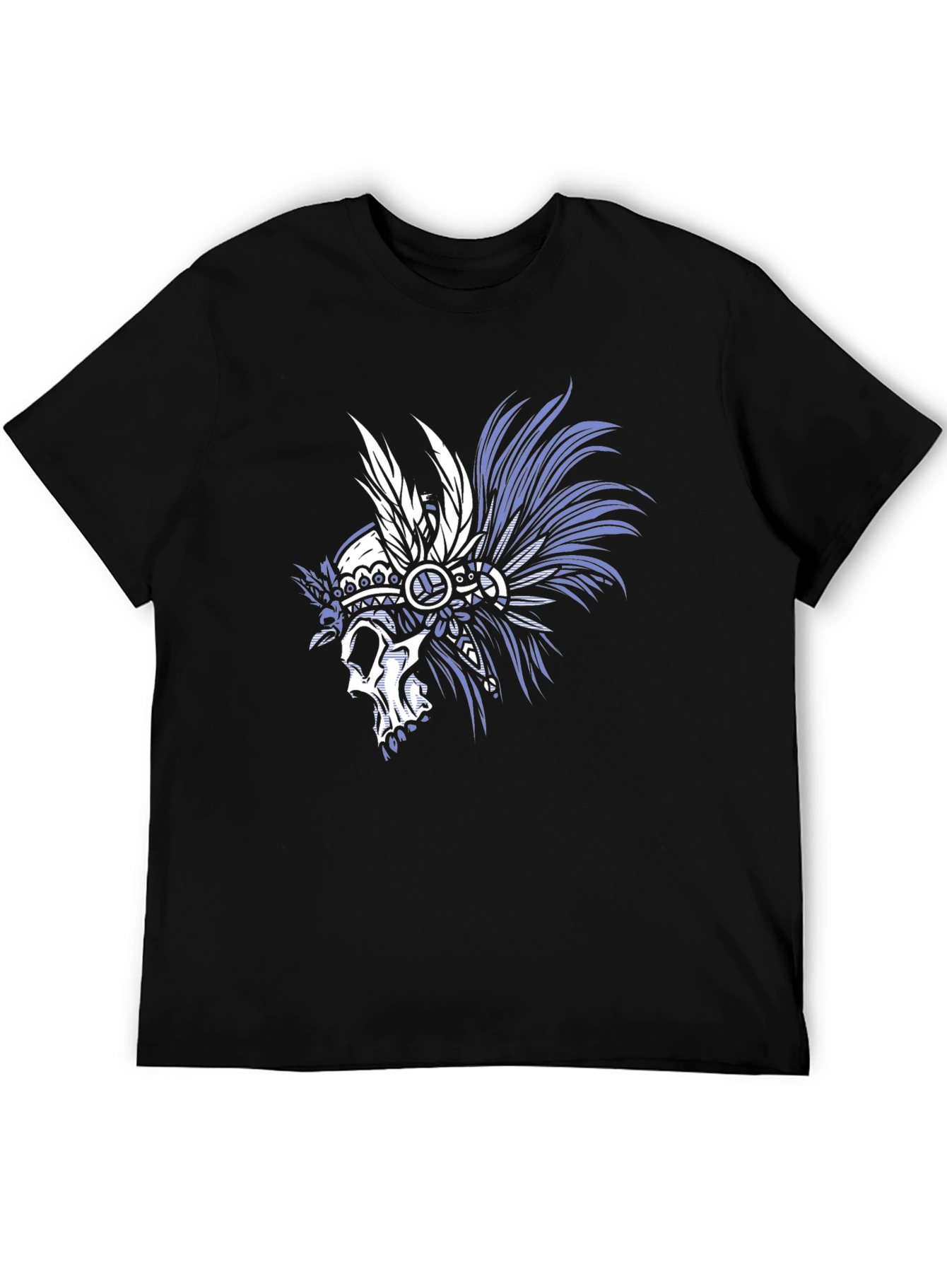 Skull Chief Headdress Graphic Tee - Mens Black T-Shirt