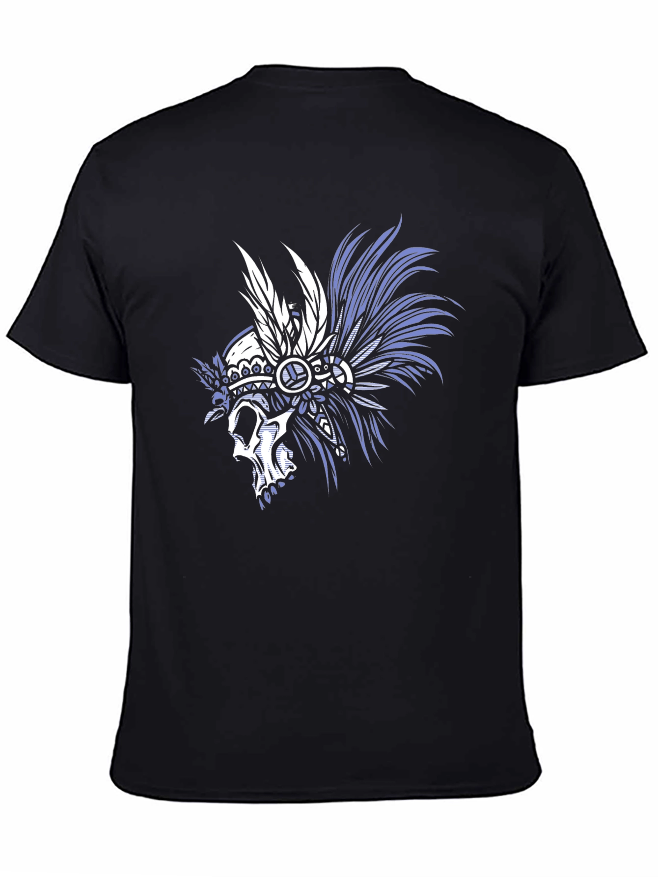 Skull Chief Headdress Graphic Tee - Mens Black T-Shirt