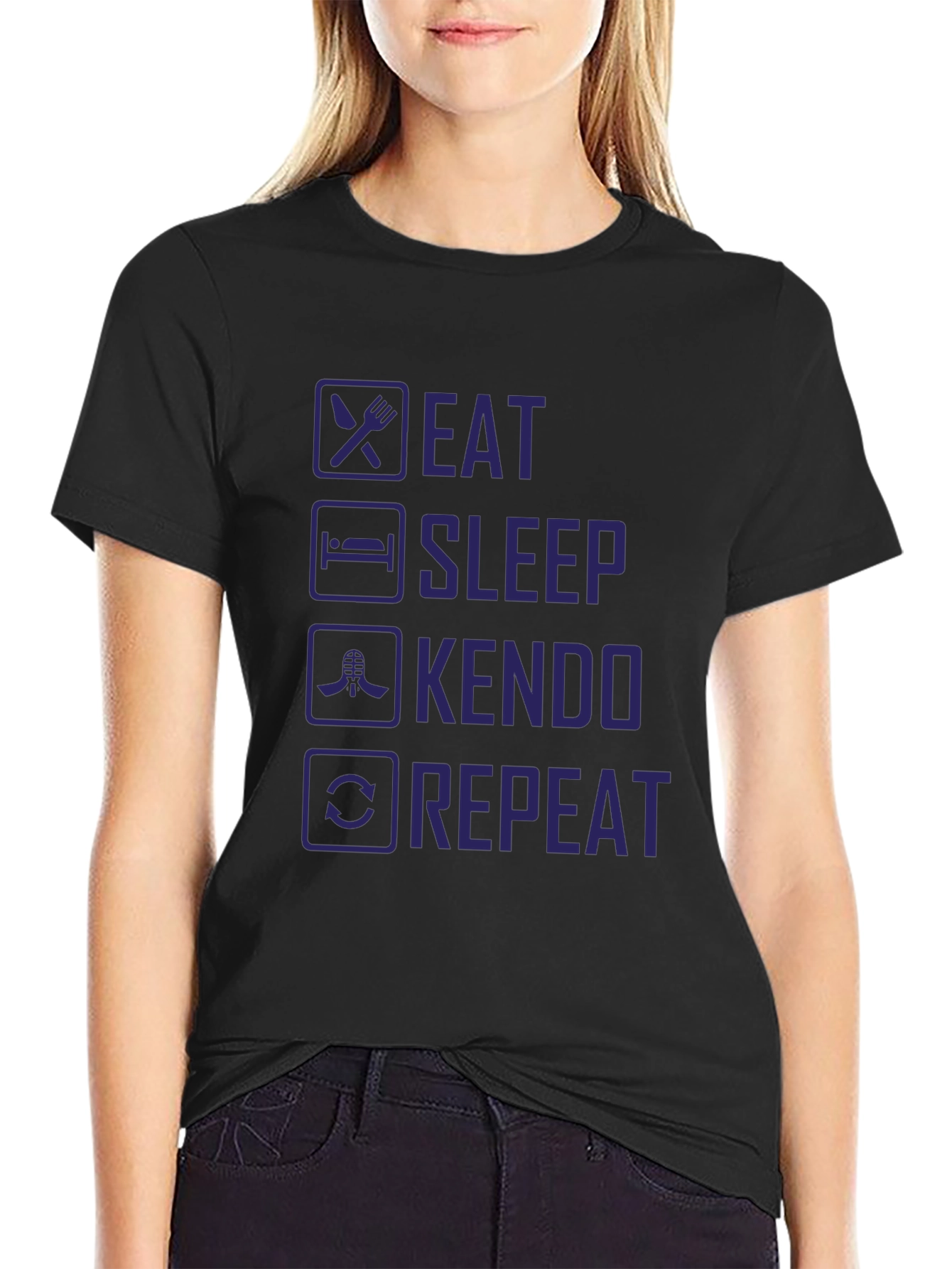 Eat Sleep Kendo Repeat Graphic T-Shirt