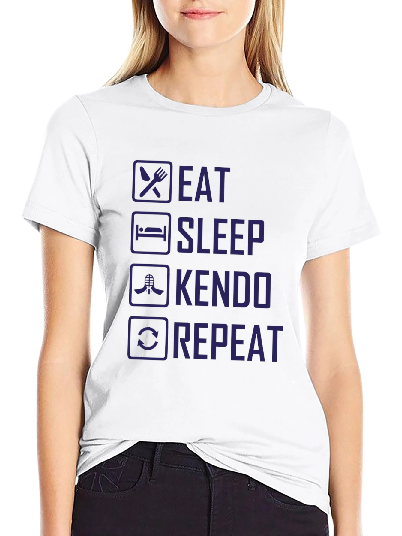 Eat Sleep Kendo Repeat Graphic T-Shirt