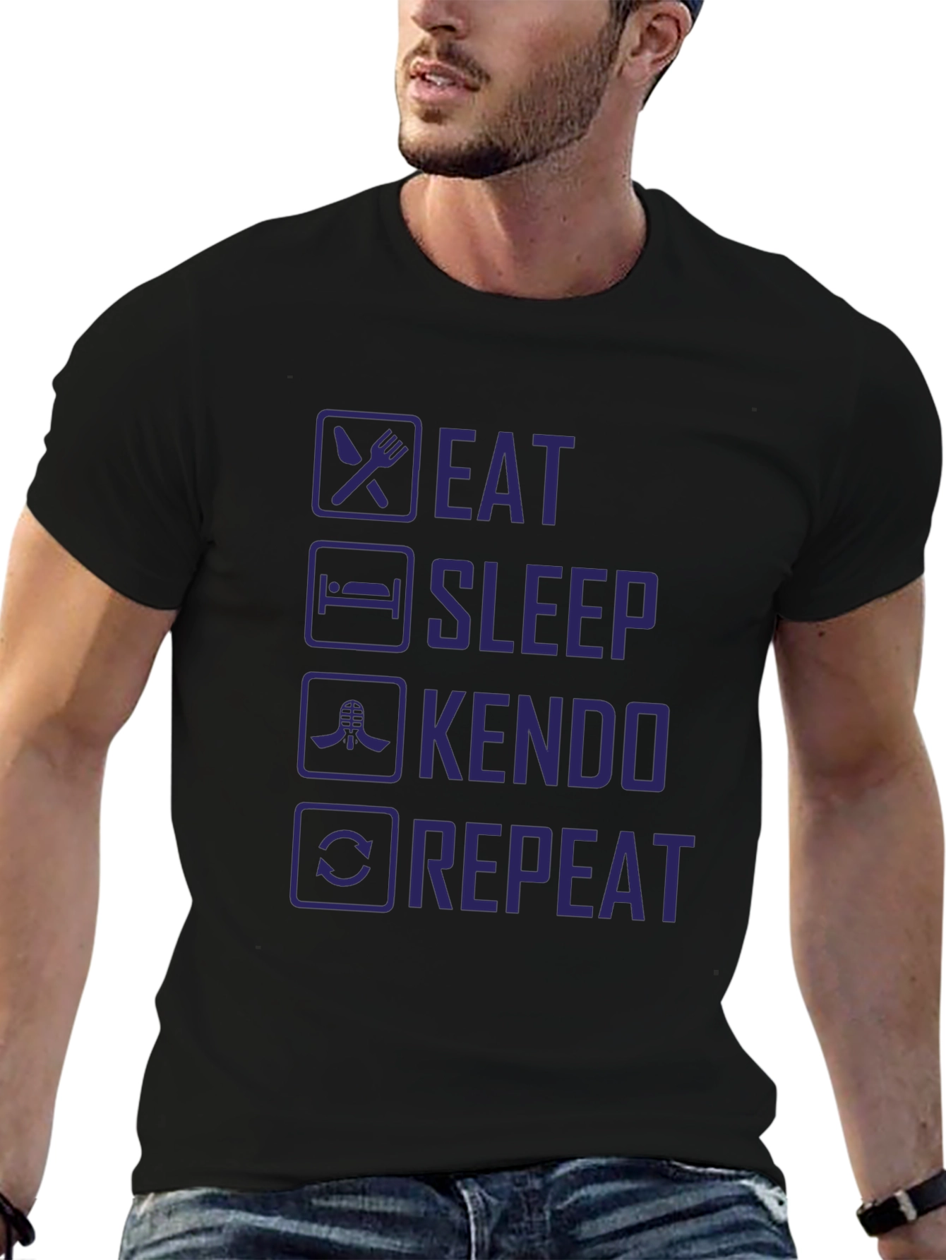 Eat Sleep Kendo Repeat Graphic T-Shirt