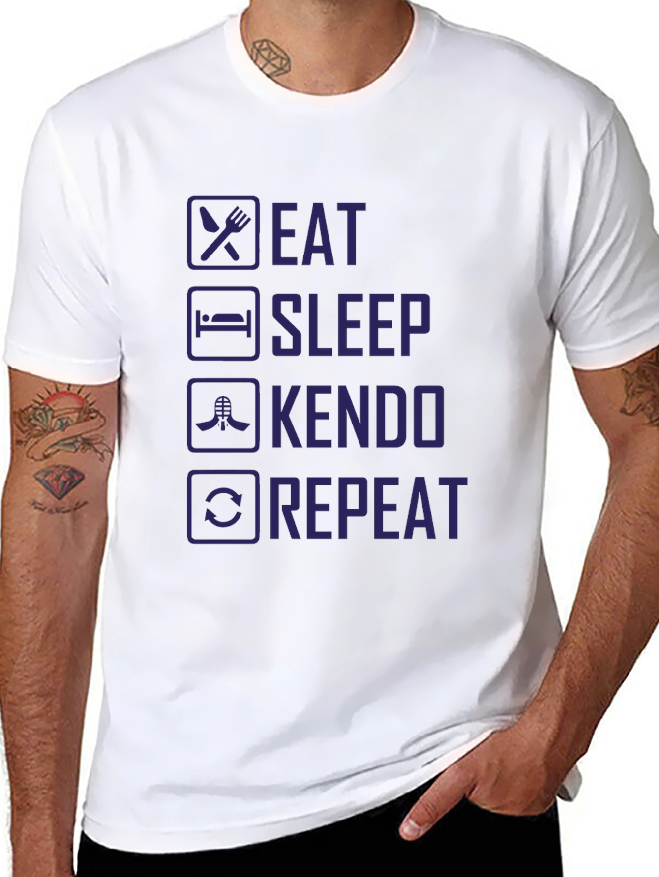 Eat Sleep Kendo Repeat Graphic T-Shirt