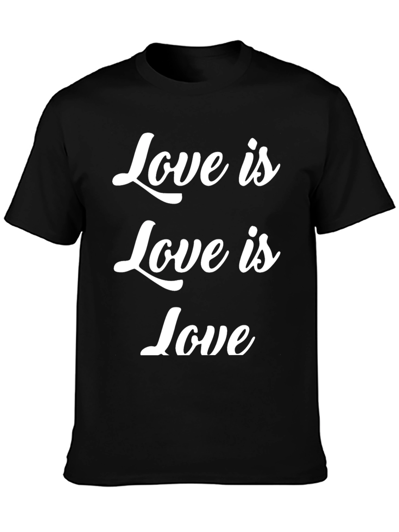 Love is Love Tee - Stylish Black Cotton T-Shirt