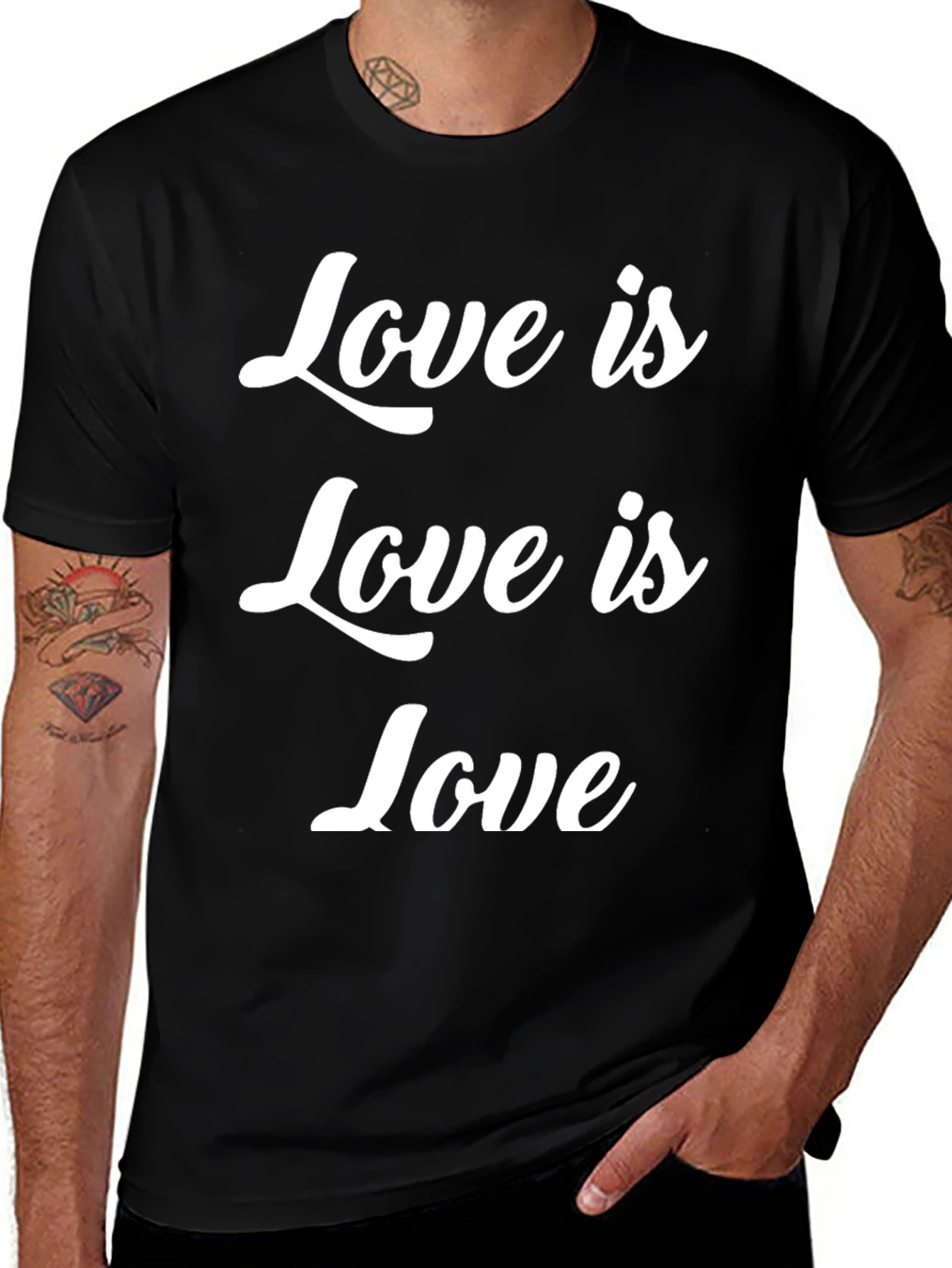 Love is Love Tee - Stylish Black Cotton T-Shirt