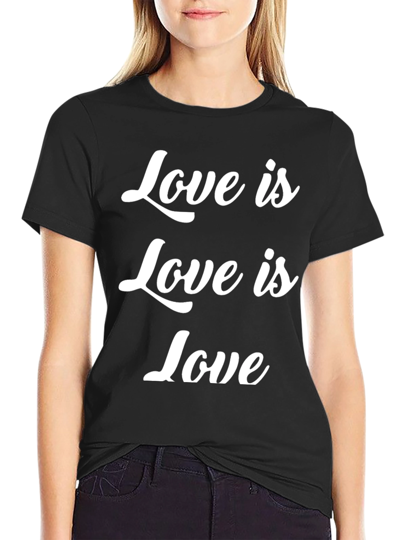 Love is Love Tee - Stylish Black Cotton T-Shirt