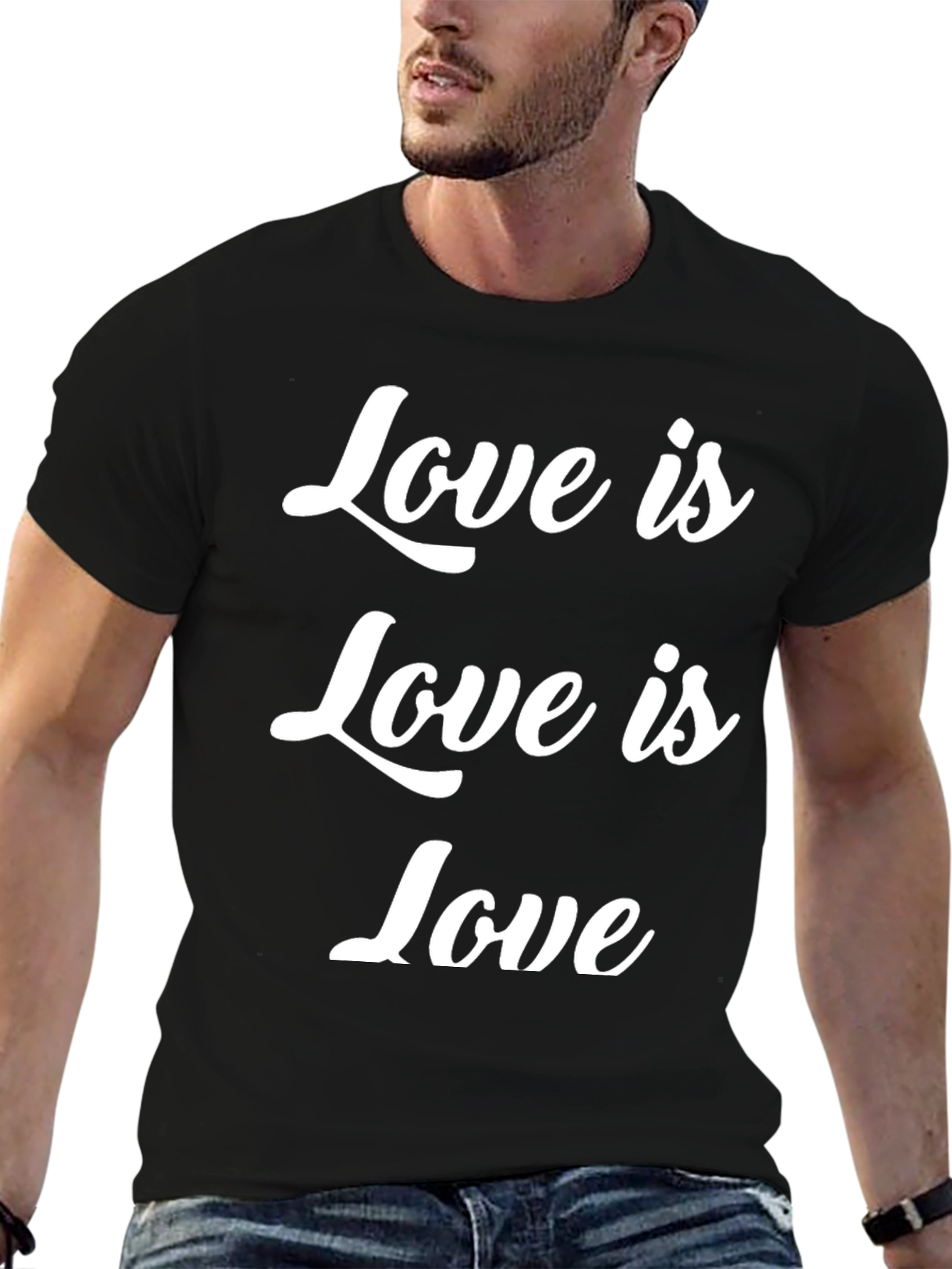 Love is Love Tee - Stylish Black Cotton T-Shirt
