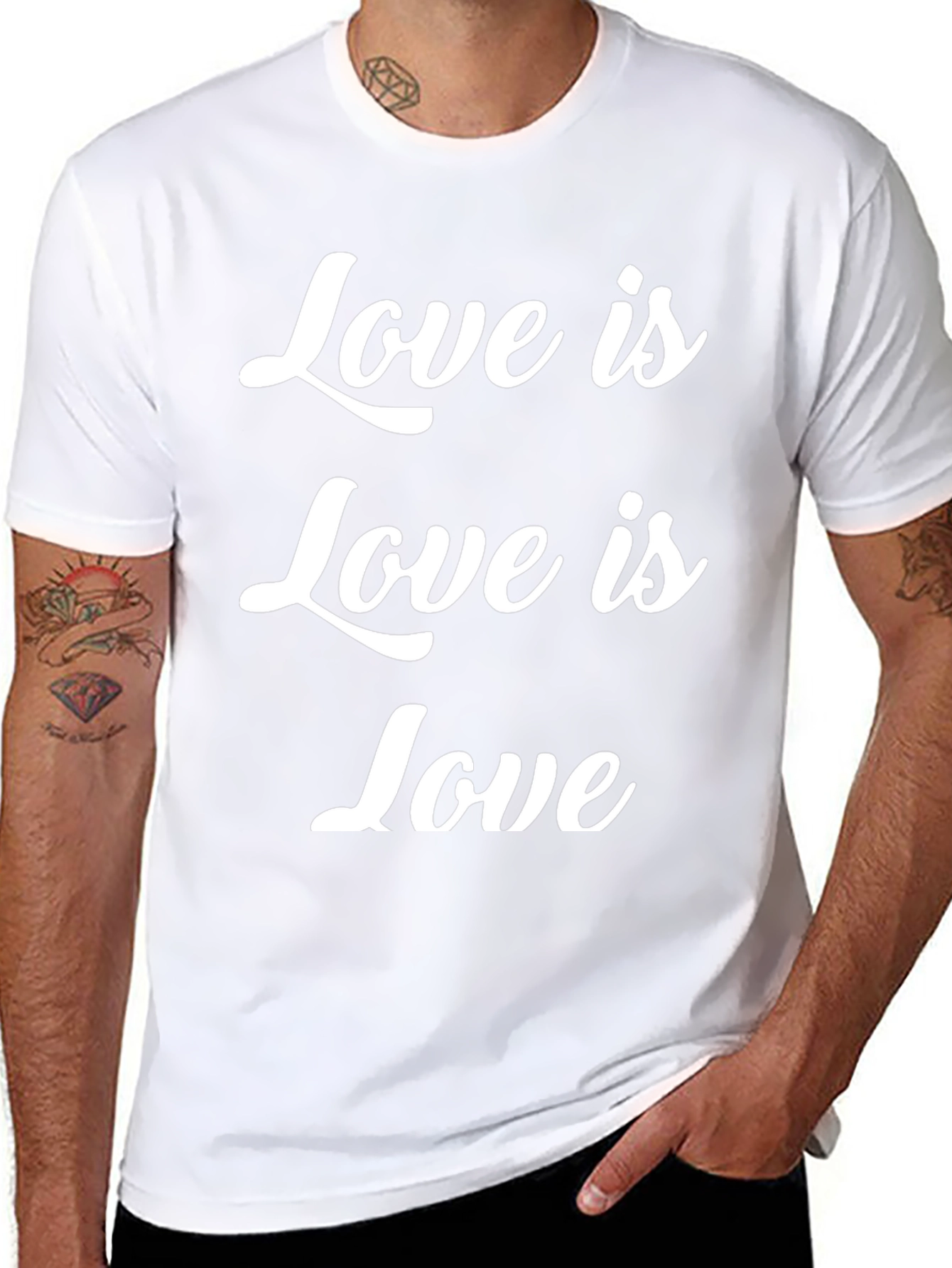 Love is Love Tee - Stylish Black Cotton T-Shirt