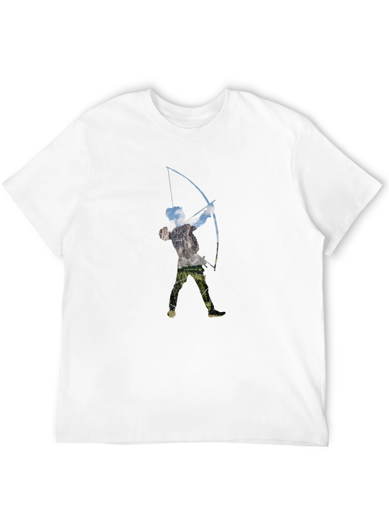 Archer Silhouette Graphic Tee - Black Cotton Blend