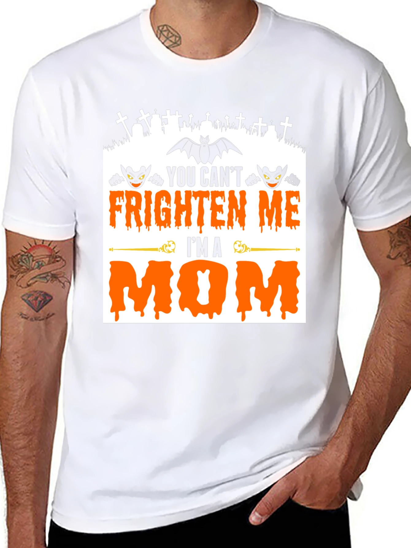 You Cant Frighten Me Im A Mom Halloween T-Shirt