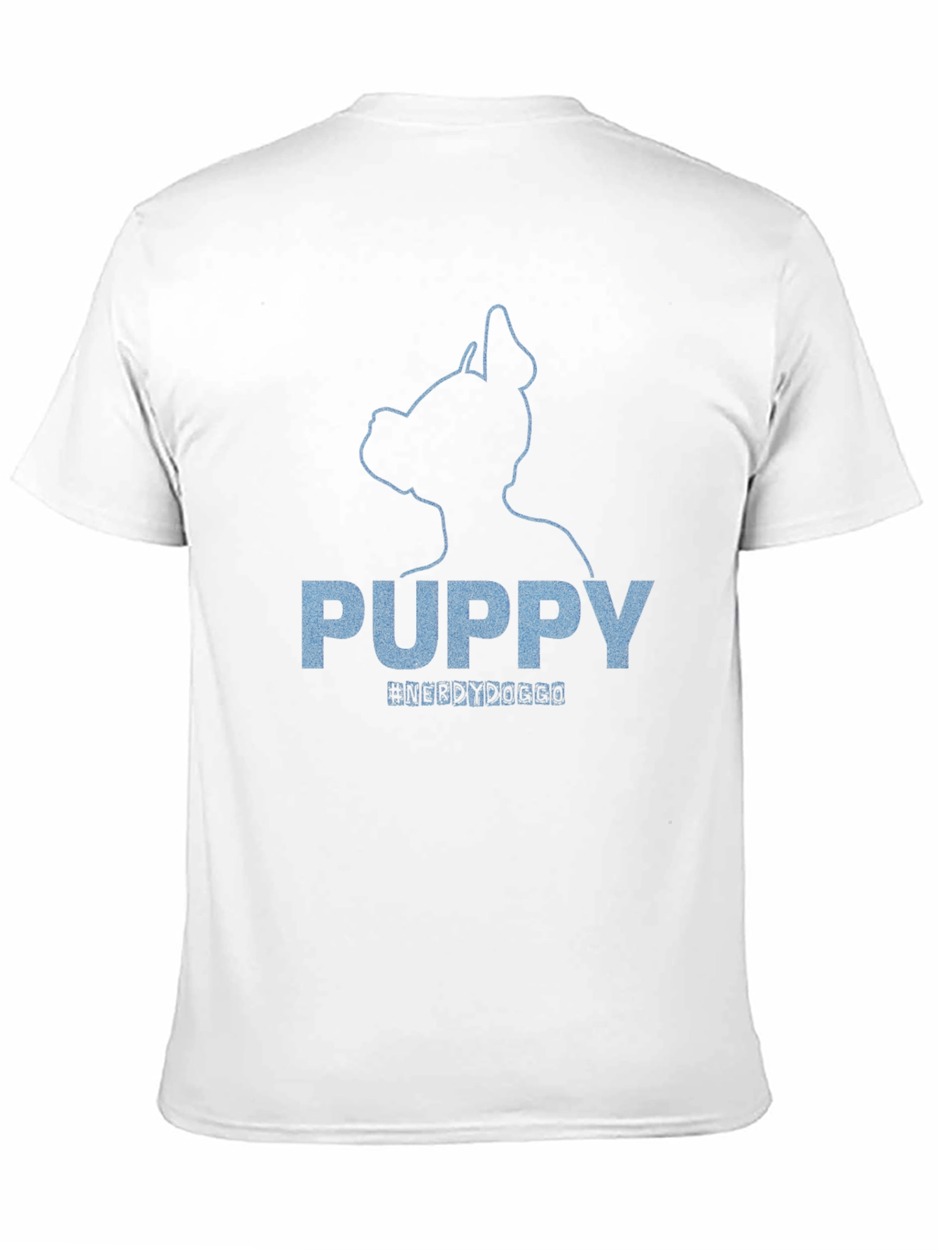 Puppy Dog Silhouette Graphic Tee - Black