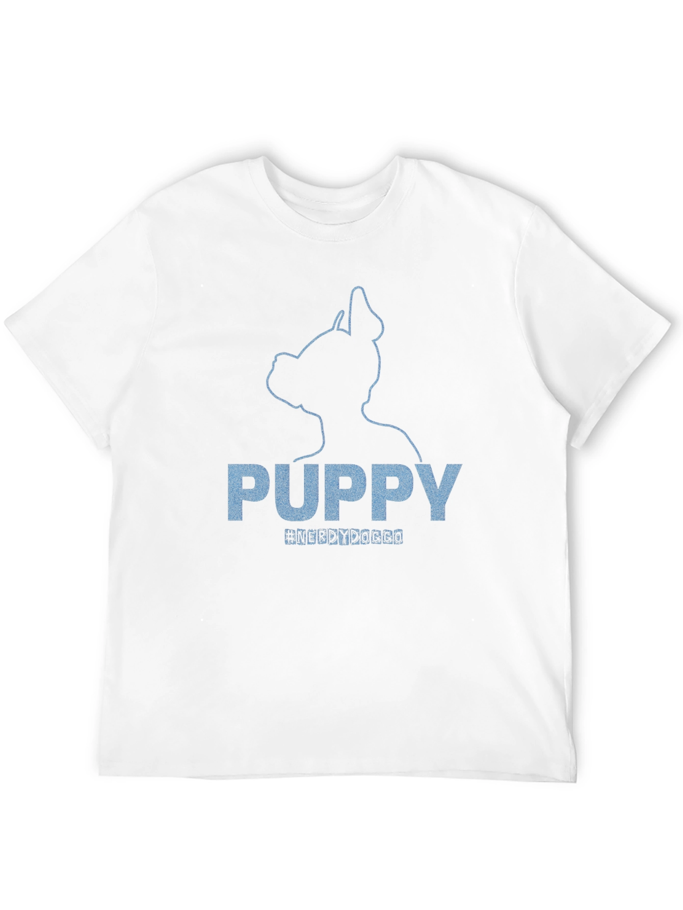 Puppy Dog Silhouette Graphic Tee - Black