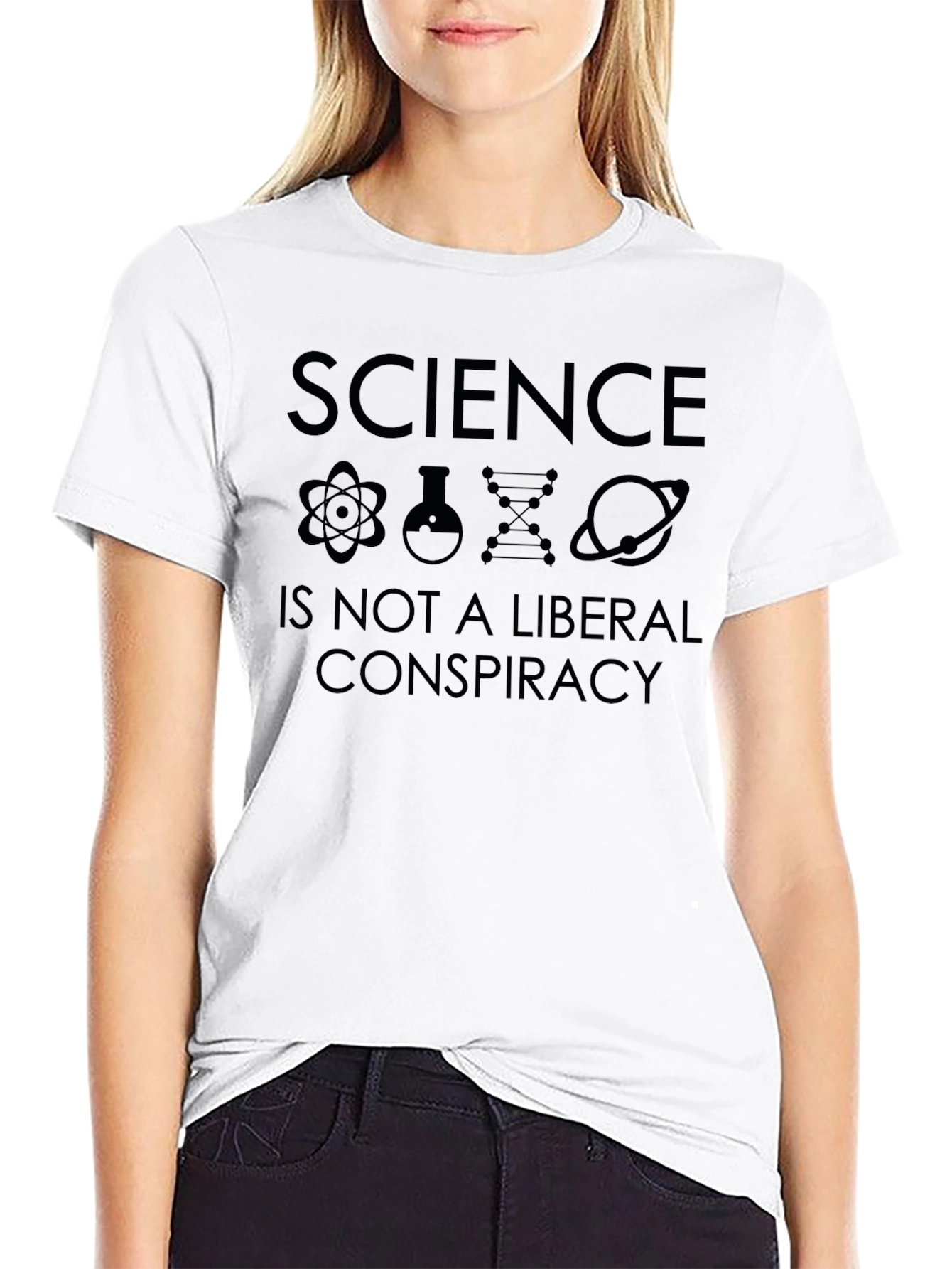 Science Is Not a Liberal Conspiracy Graphic Tee