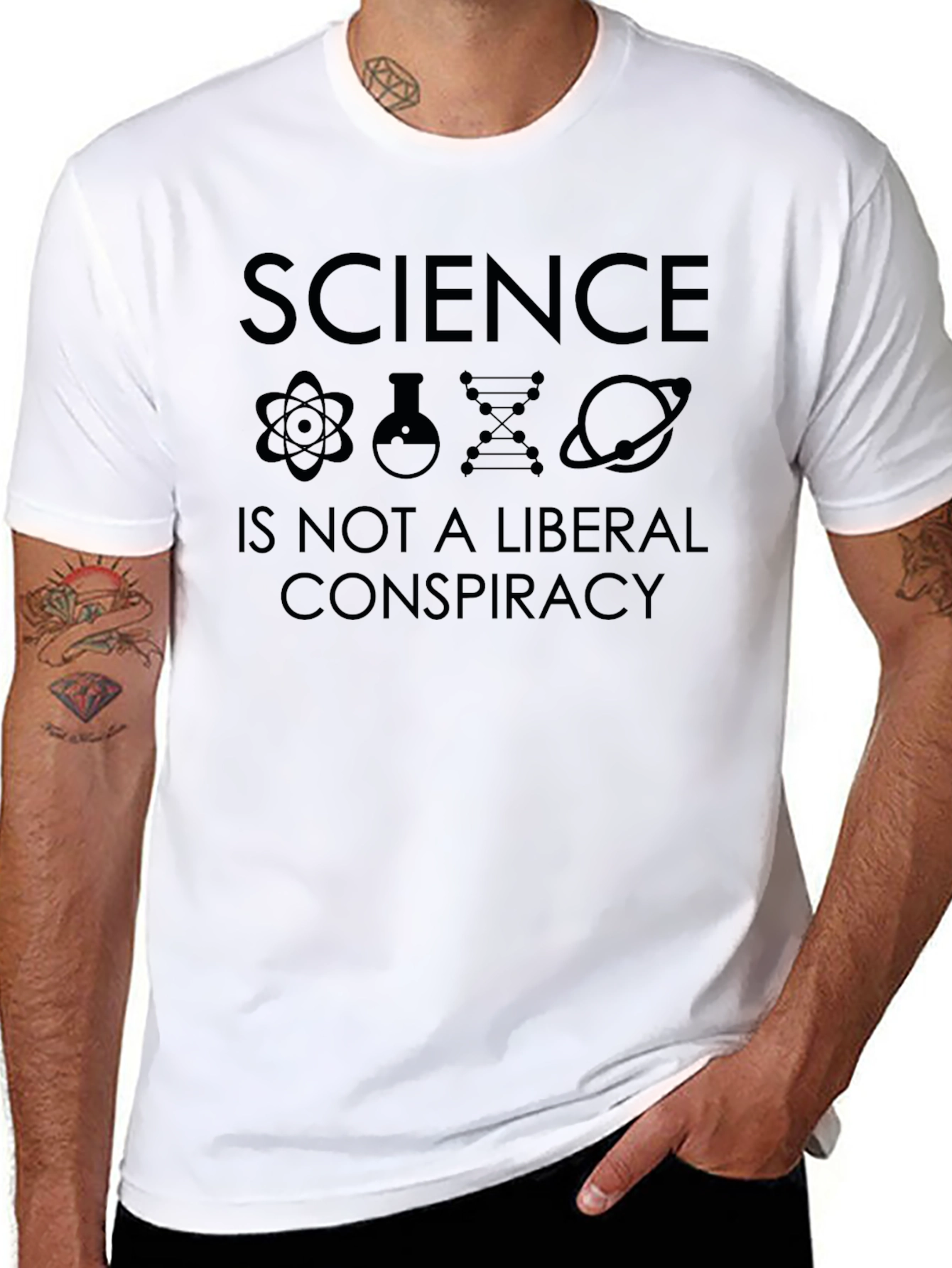 Science Is Not a Liberal Conspiracy Graphic Tee