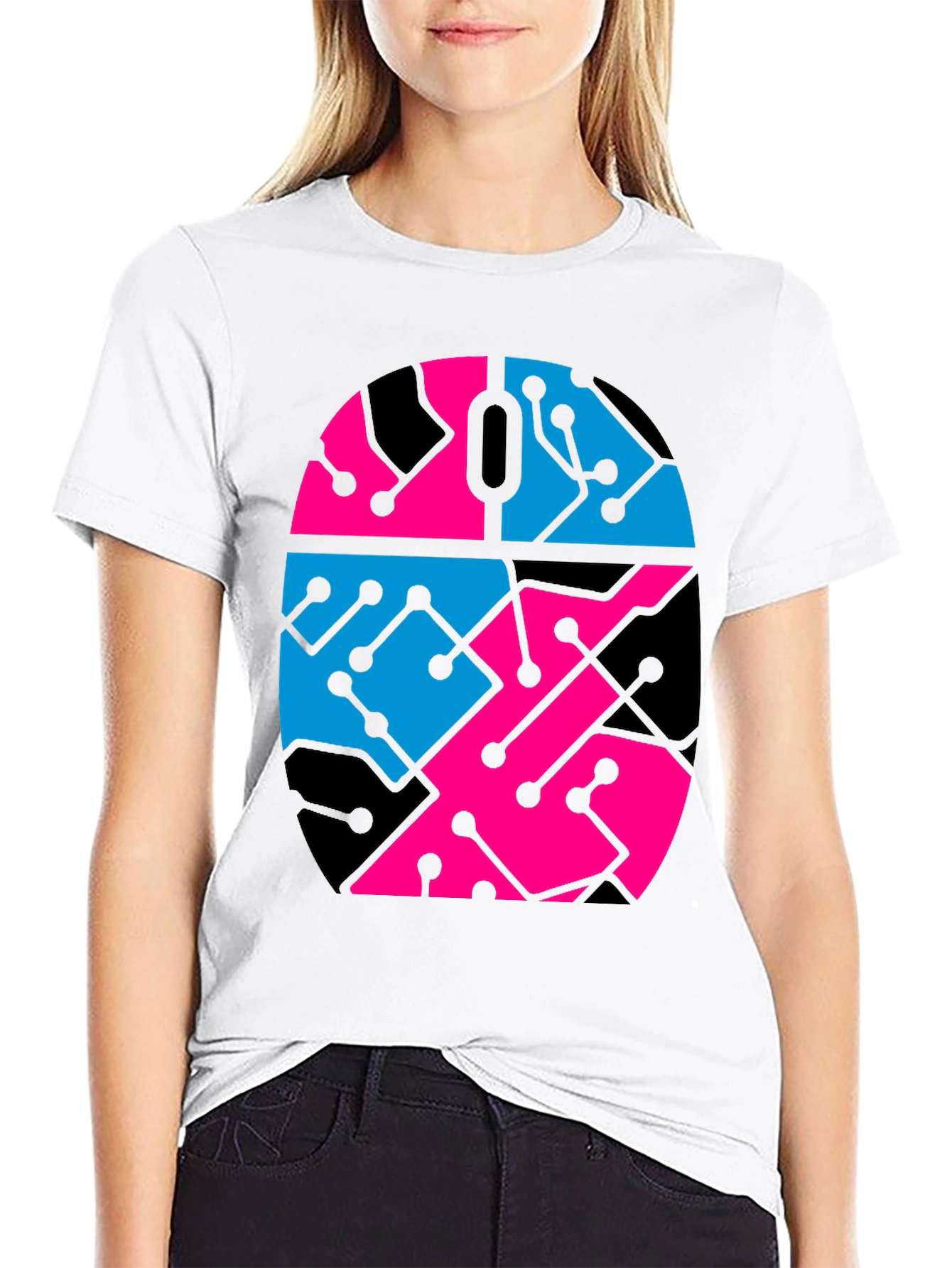 Circuit Mouse Graphic Tee - Black Unisex T-Shirt